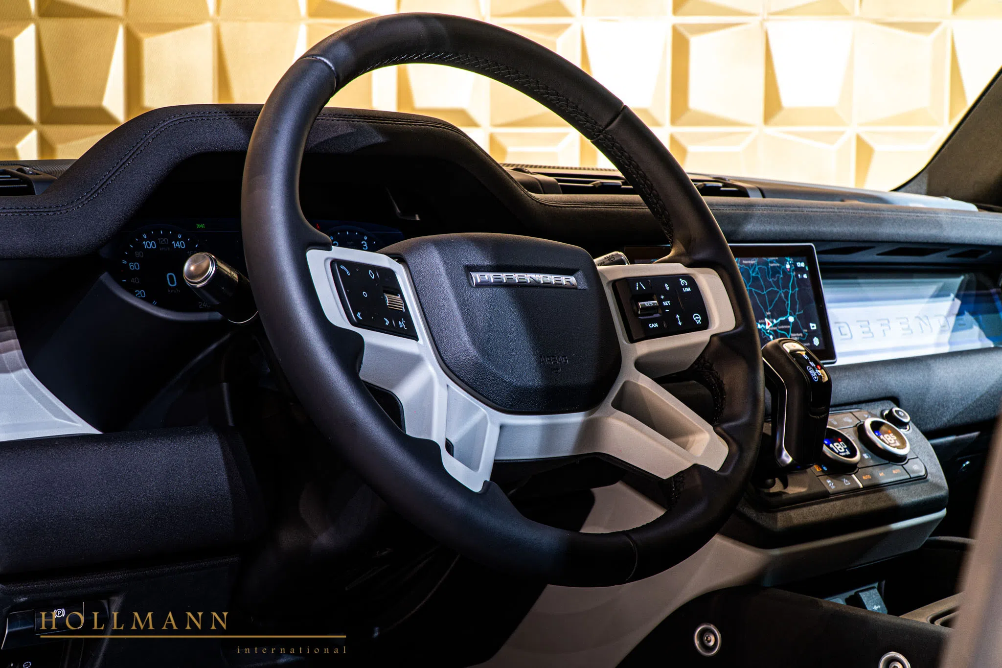 2020 Land Rover Defender S D240 interior, Ebony