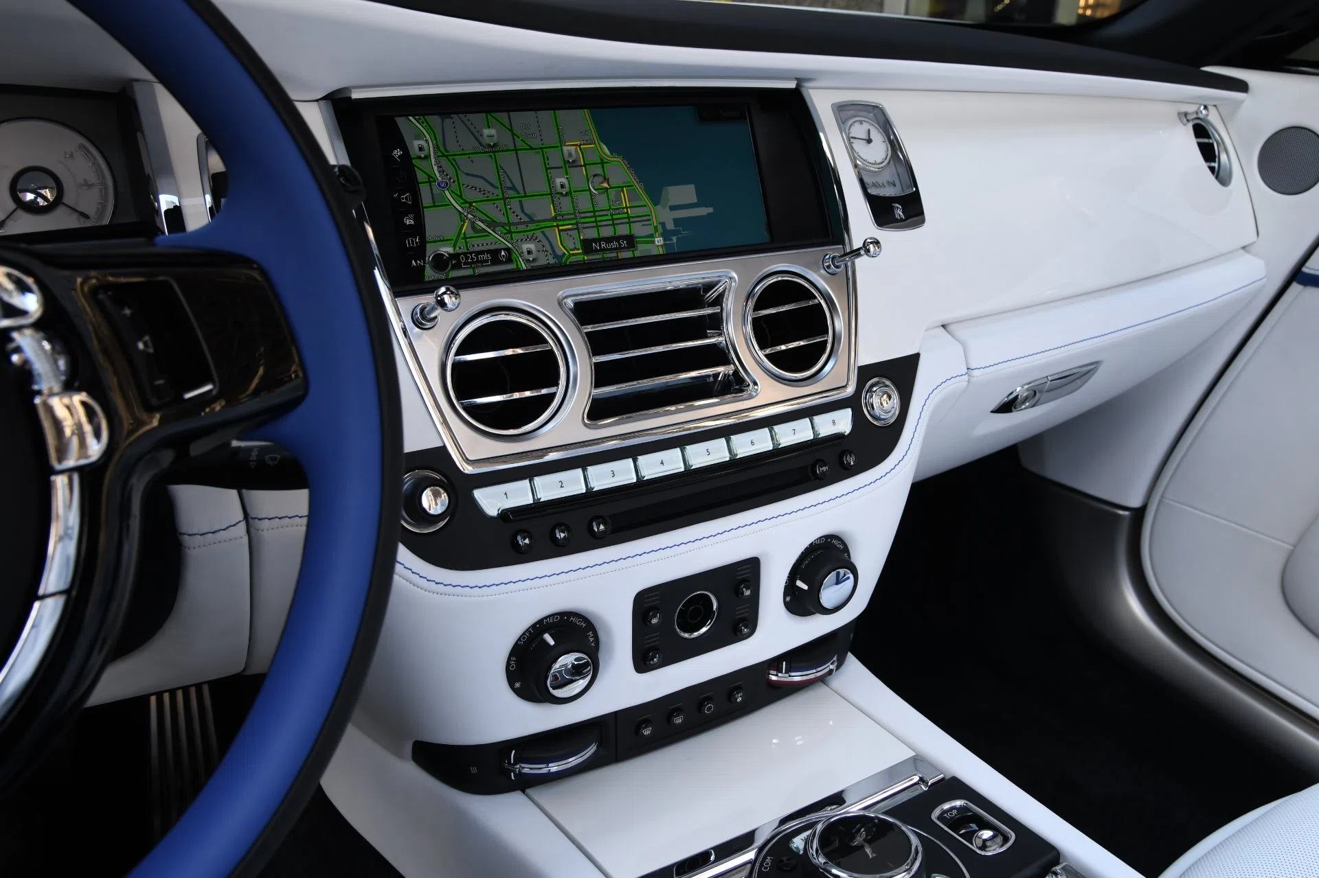 2020 Rolls-Royce Dawn interior, dashboard, Arctic White