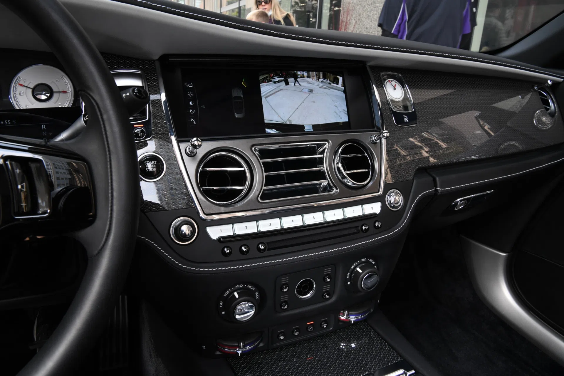 2019 Rolls-Royce Dawn interior, dashboard, Black Leather