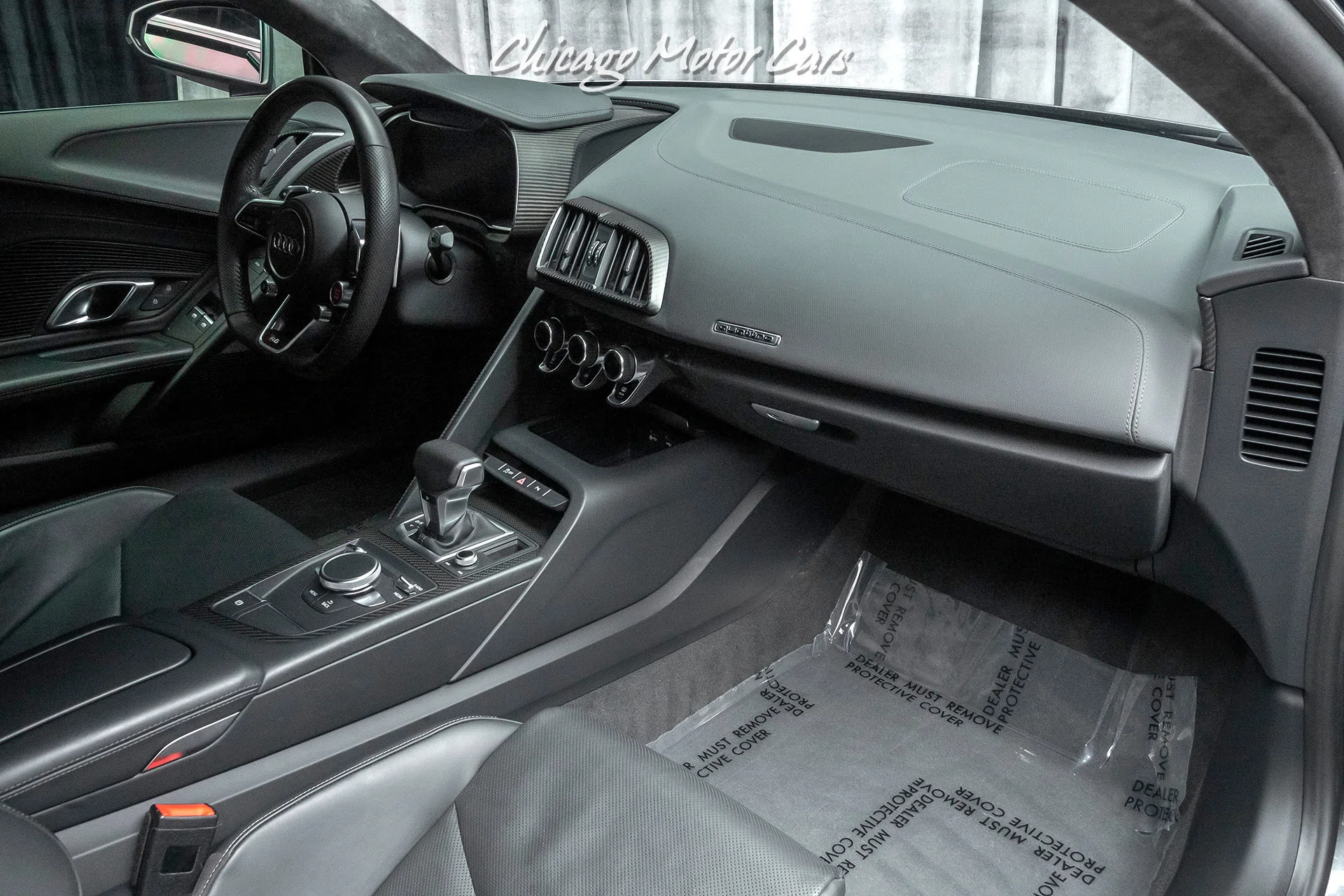 2017 Audi R8 5.2 Quattro V10 Plus Coupe interior, Black Leather