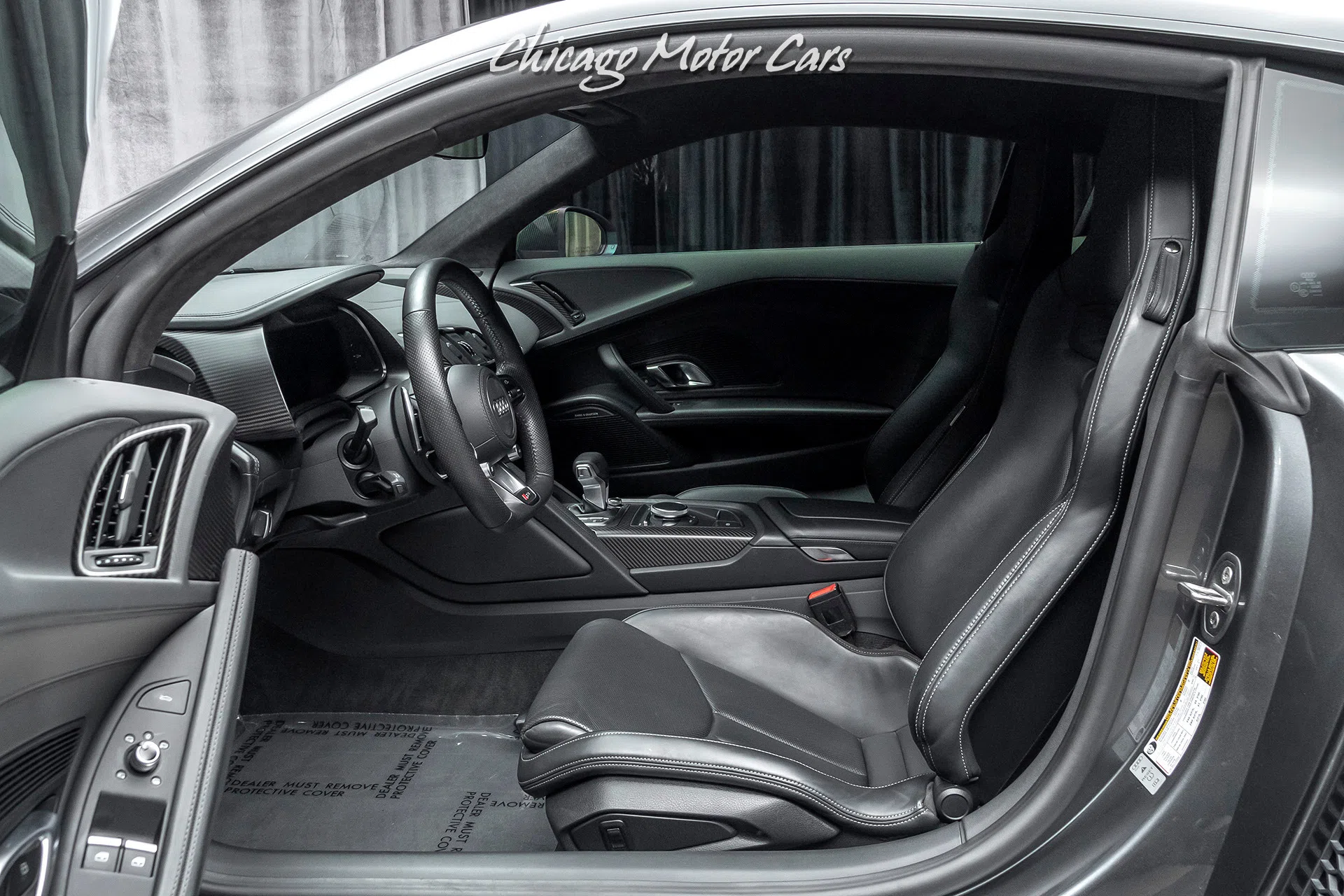 2017 Audi R8 5.2 Quattro V10 Plus Coupe interior, Black Leather