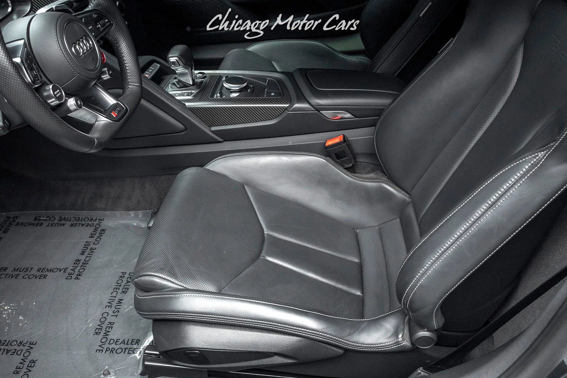 2017 Audi R8 5.2 Quattro V10 Plus Coupe interior, Black Leather