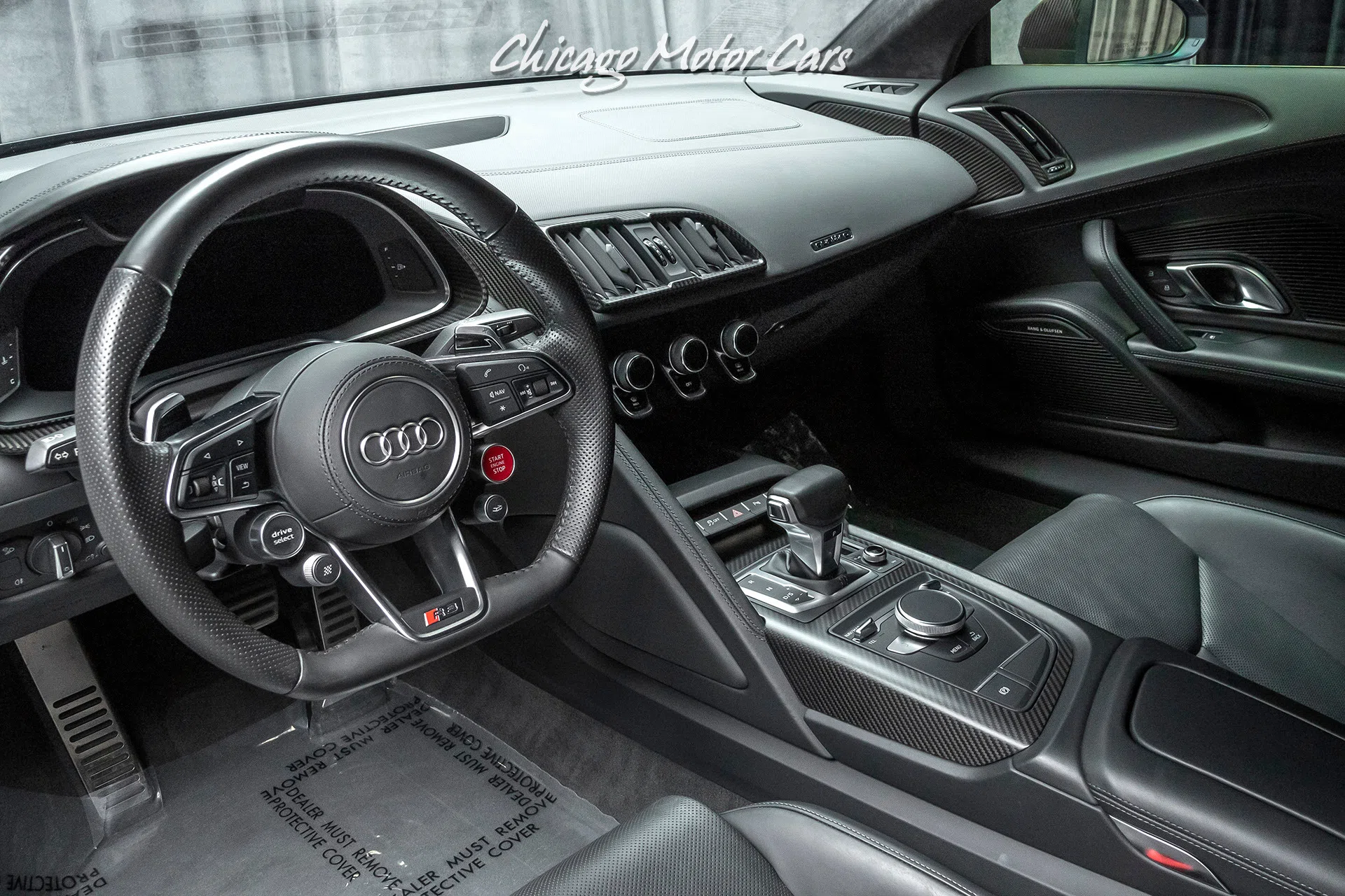 2017 Audi R8 5.2 Quattro V10 Plus Coupe interior, Black Leather