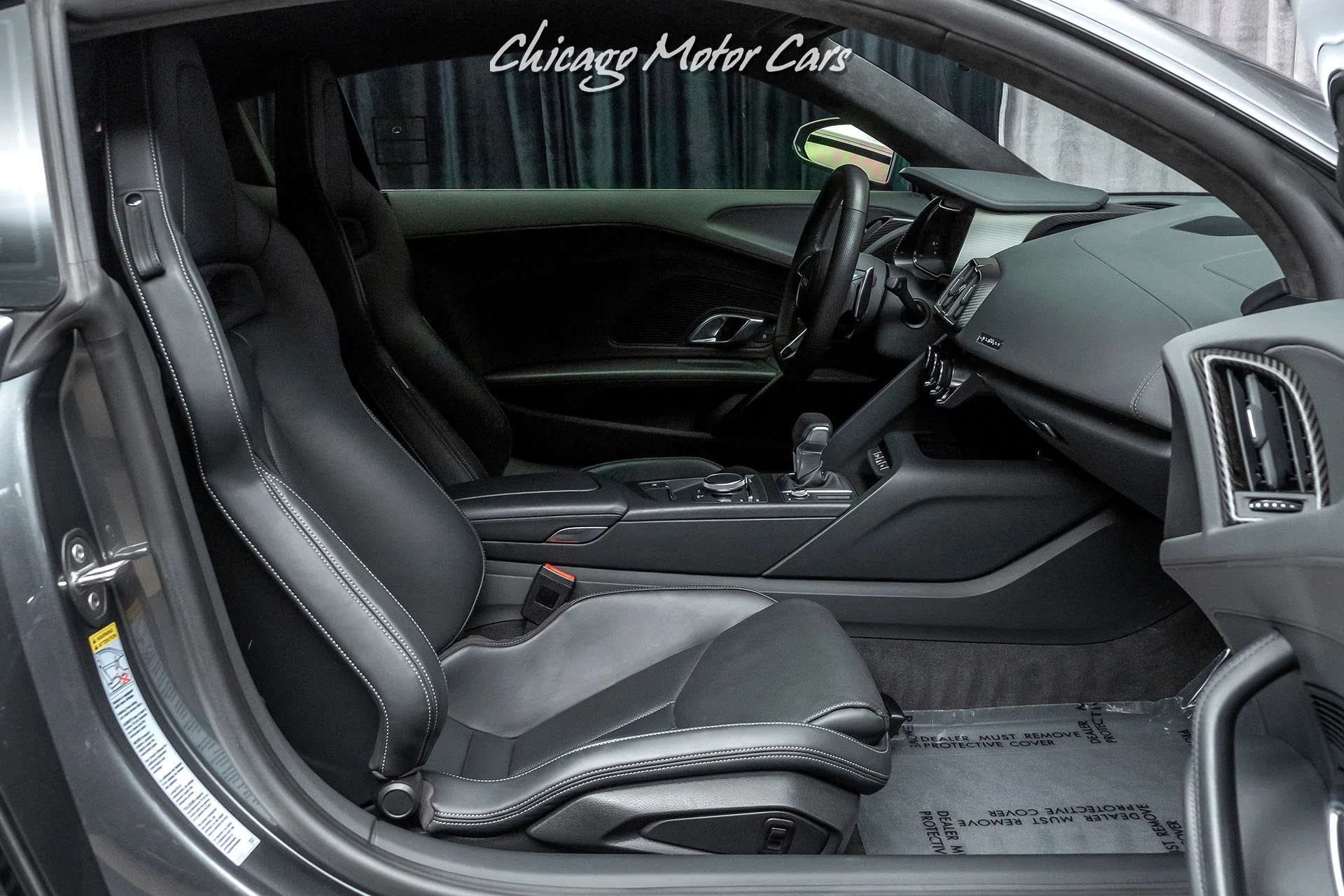 2017 Audi R8 5.2 Quattro V10 Plus Coupe interior, Black Leather