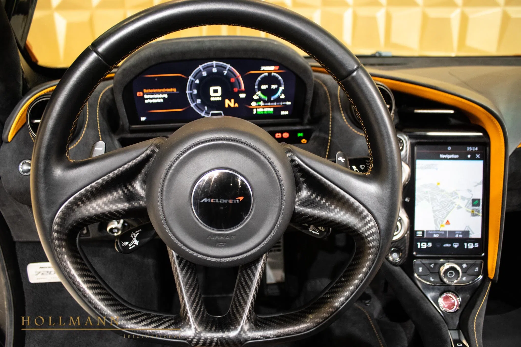 2017 McLaren 720S by NOVITEC interior, Scoria Grey/McLaren Orange