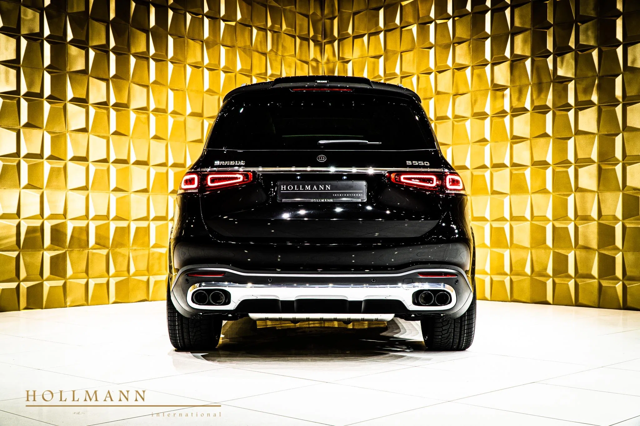 2020 BRABUS GLS 550, rear three-quarter view, Obsidian Black