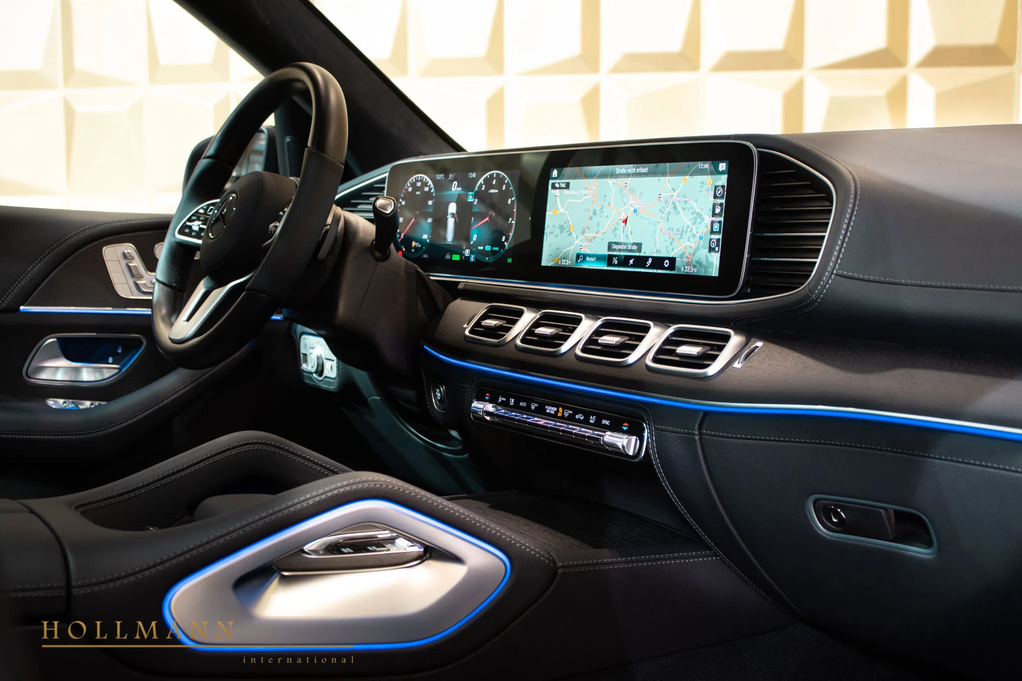 2020 BRABUS GLS 550 interior, dashboard, Leather Black