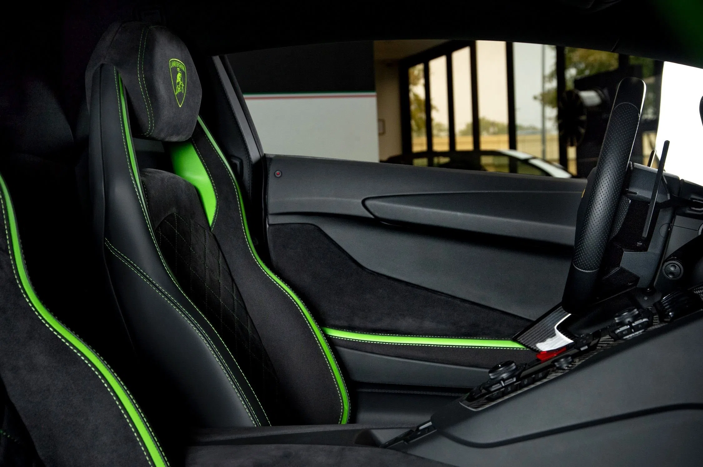 2019 Lamborghini Aventador S interior, seats, Nero Ade