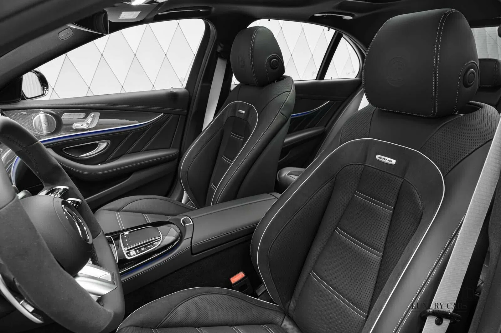 2020 Mercedes-Benz E 63 AMG S+ interior, seats, Beige Leather