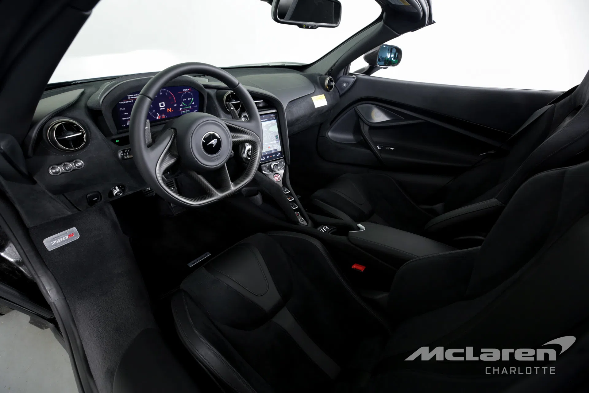 2020 McLaren 720S Spider Performance interior, Carbon Black with JET Black Insert