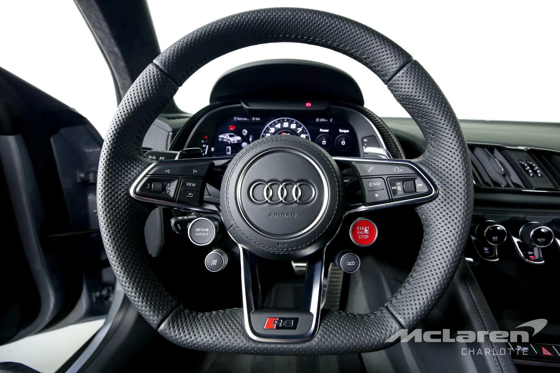 2020 Audi R8 5.2 Quattro V10 Performance interior, steering wheel, Black