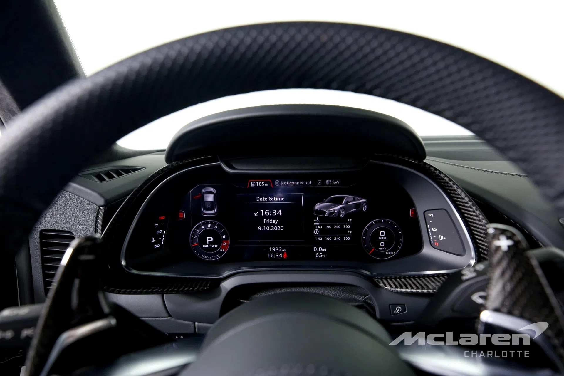 2020 Audi R8 5.2 Quattro V10 Performance interior, Black W/ ARA Blue Stitching