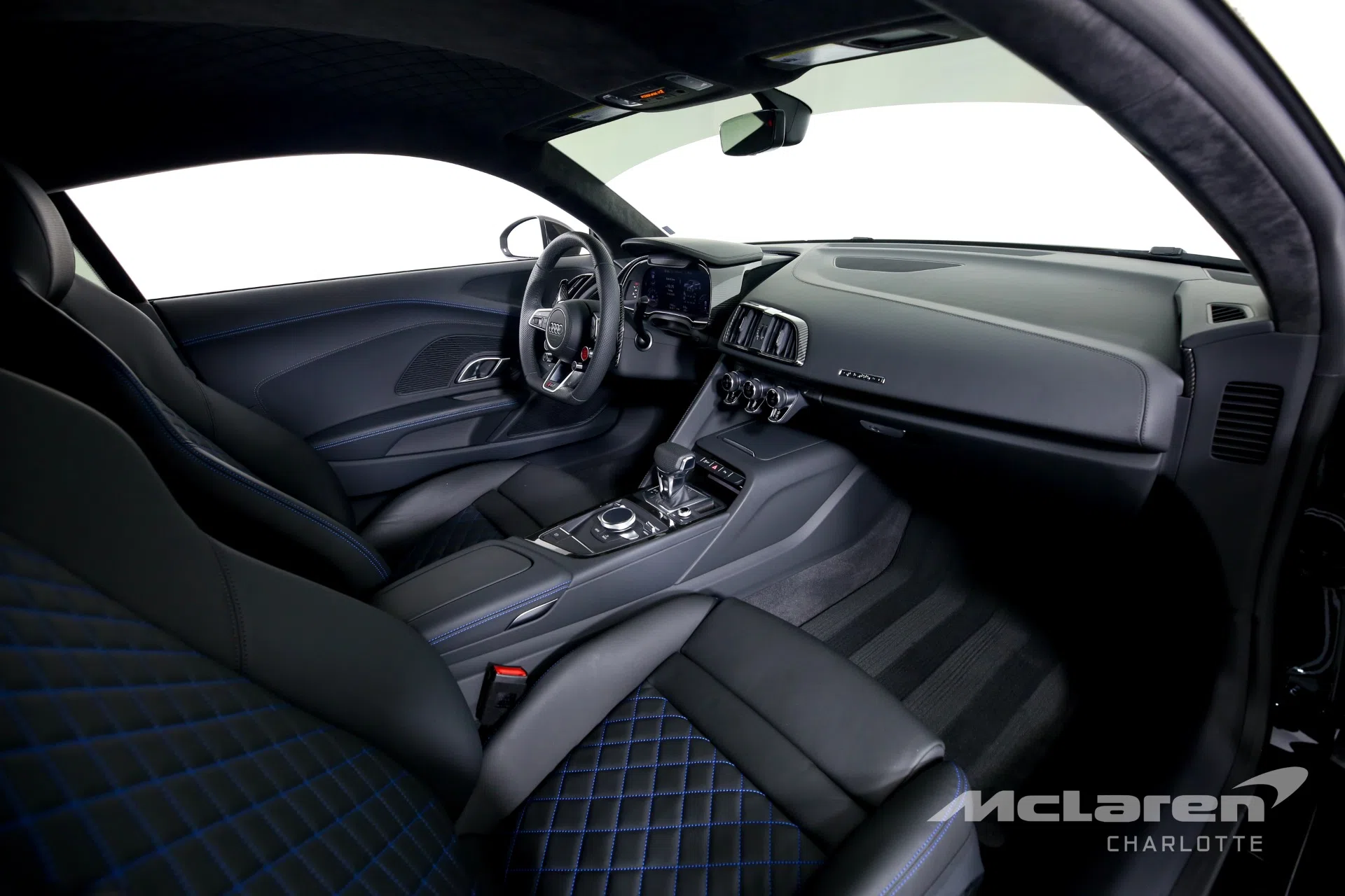 2020 Audi R8 5.2 Quattro V10 Performance interior, seats, Black W/ ARA Blue Stitching