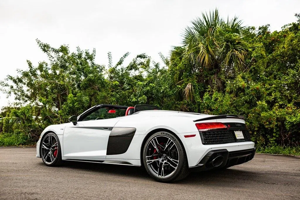 2020 Audi R8 5.2 2D Convertible for sale, exterior, Suzuka Gray Metallic