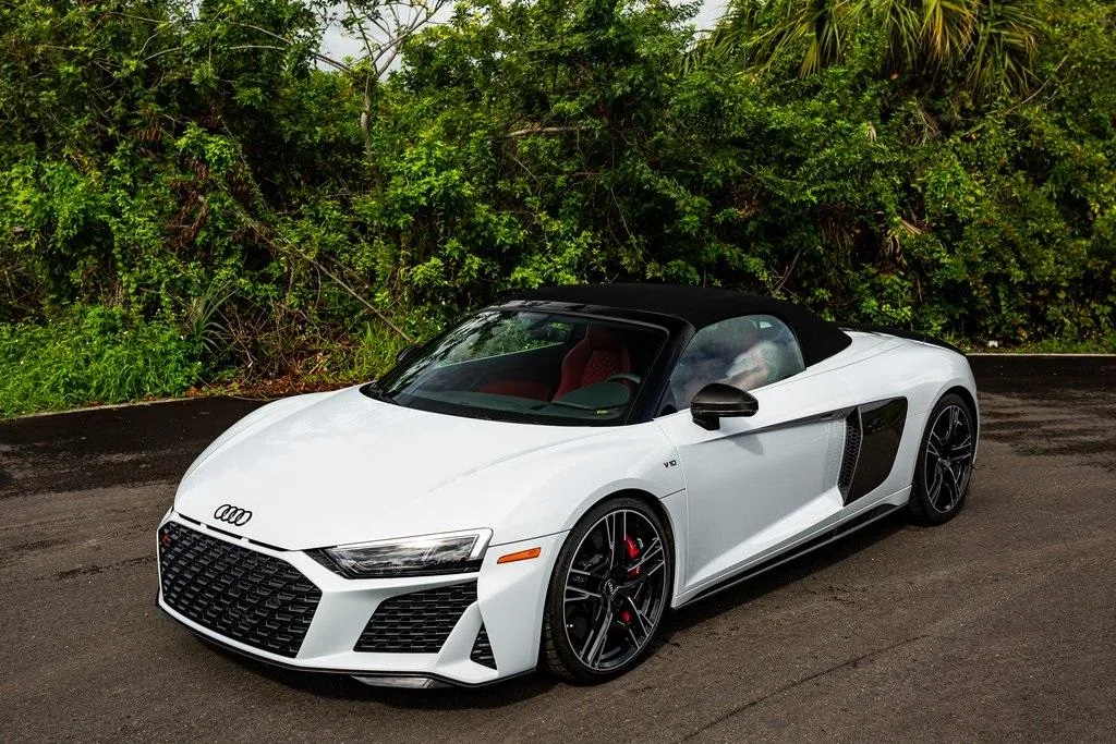 2020 Audi R8 5.2 2D Convertible for sale, exterior, Suzuka Gray Metallic
