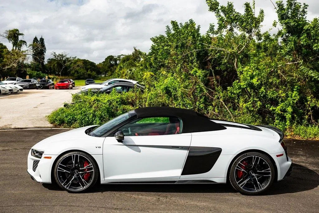 2020 Audi R8 5.2 2D Convertible for sale, exterior, Suzuka Gray Metallic