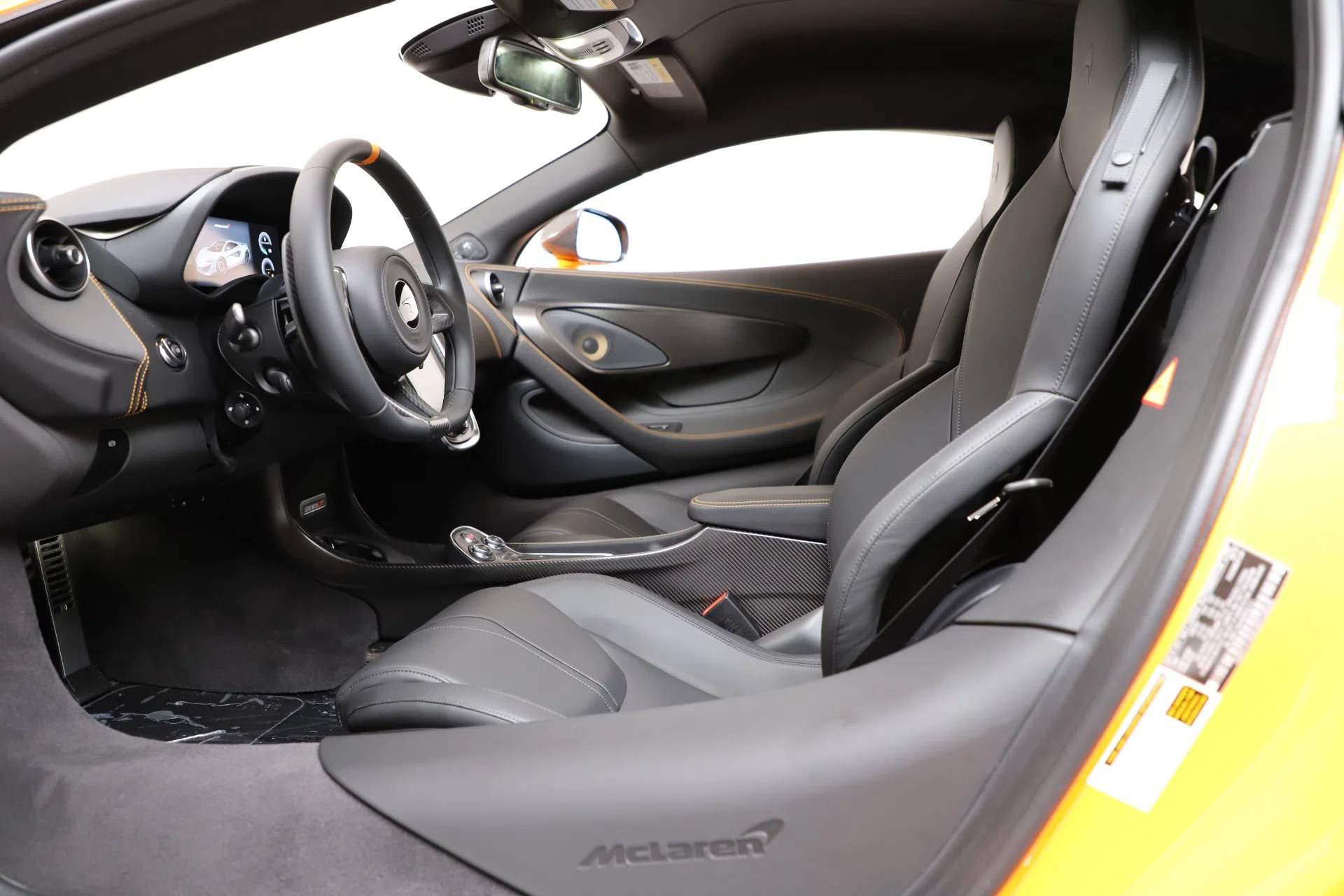 2019 McLaren 600LT interior, seats, Jet Black