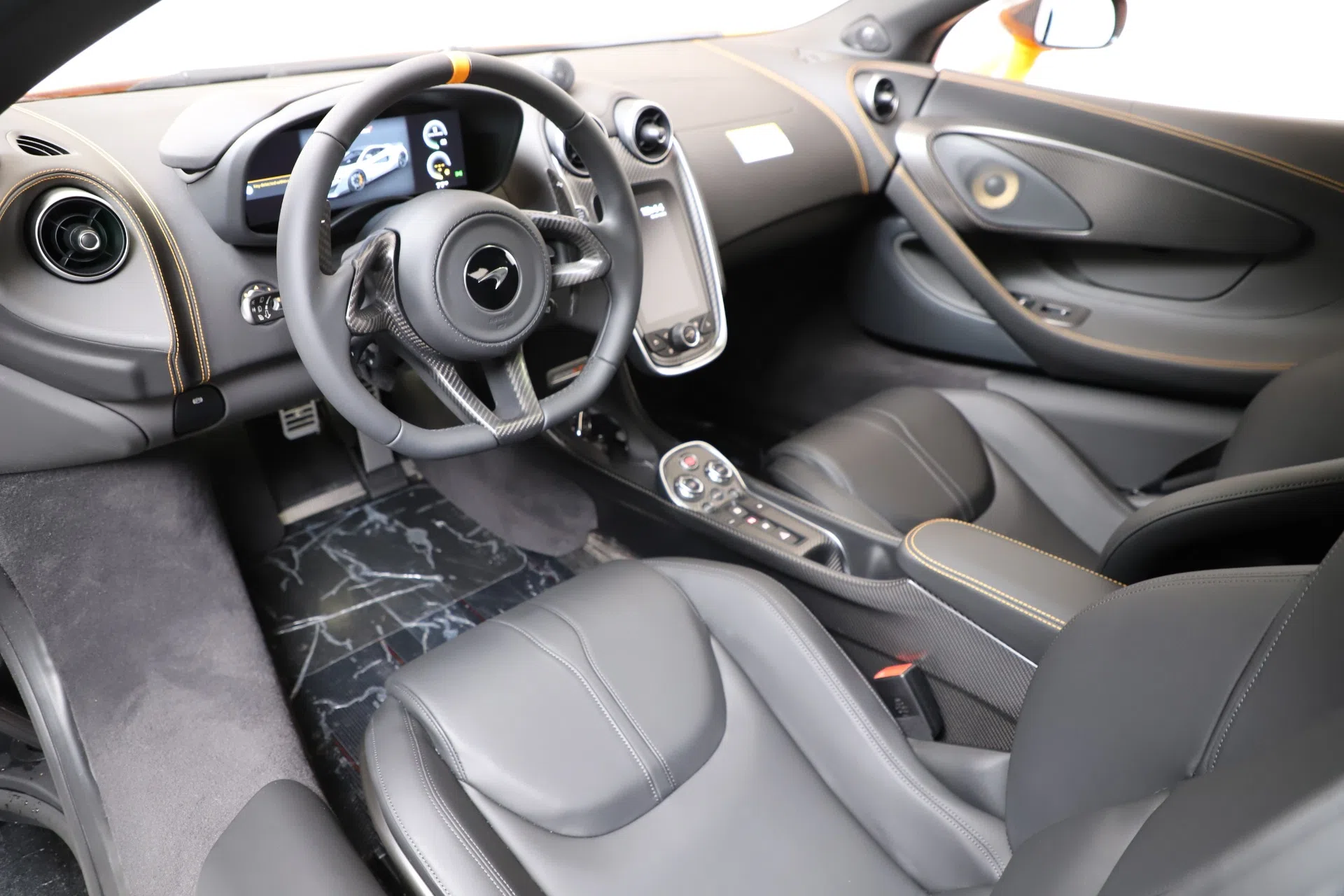 2019 McLaren 600LT interior, Jet Black