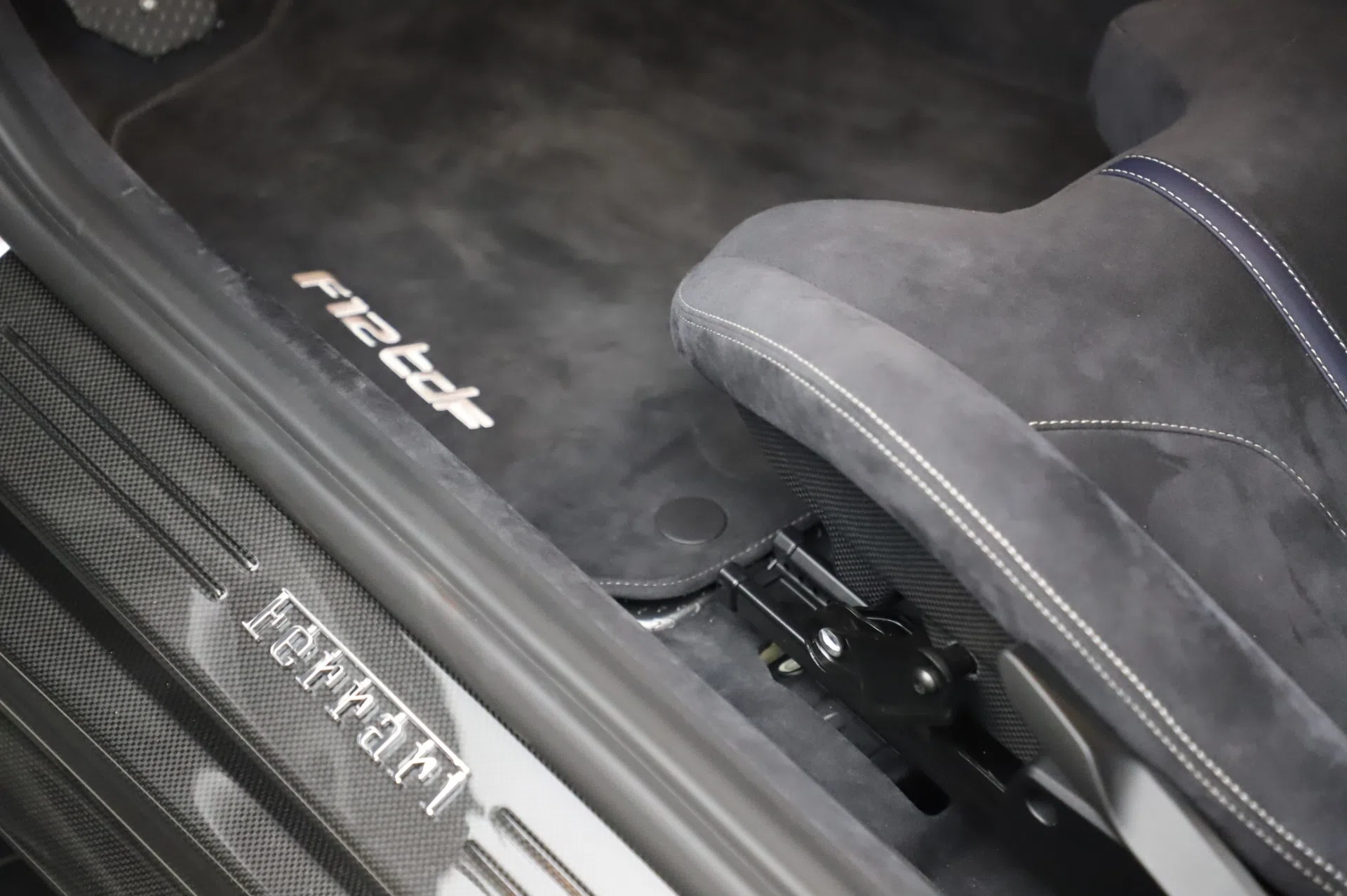 2016 Ferrari F12 TDF interior, door sill, Alluminio Opaco