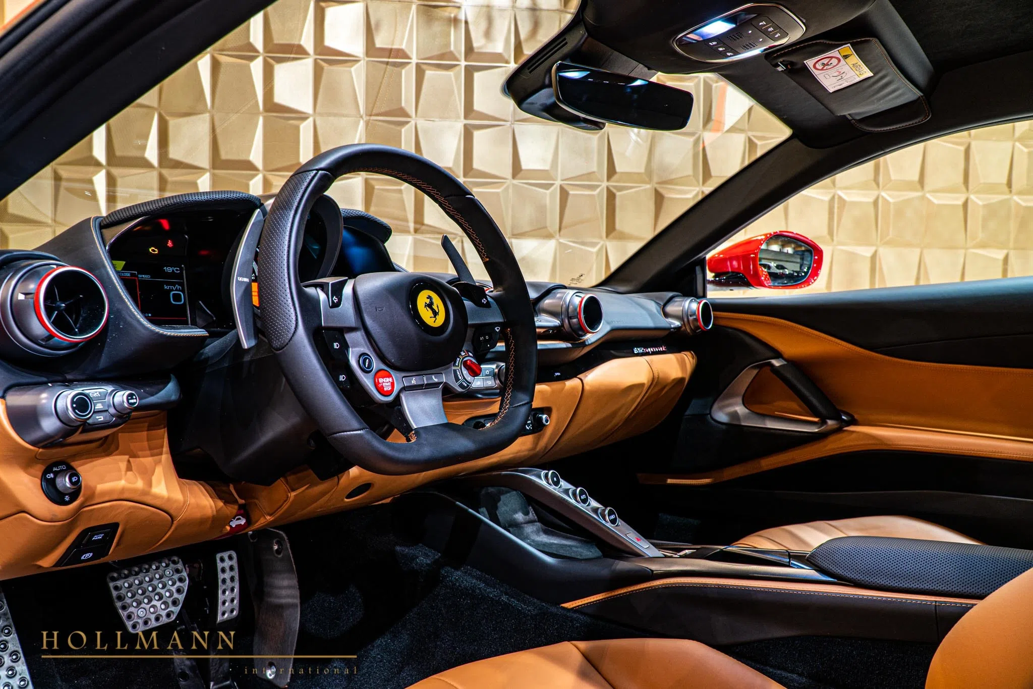 2020 Ferrari 812 Superfast interior, dashboard, Cuoio