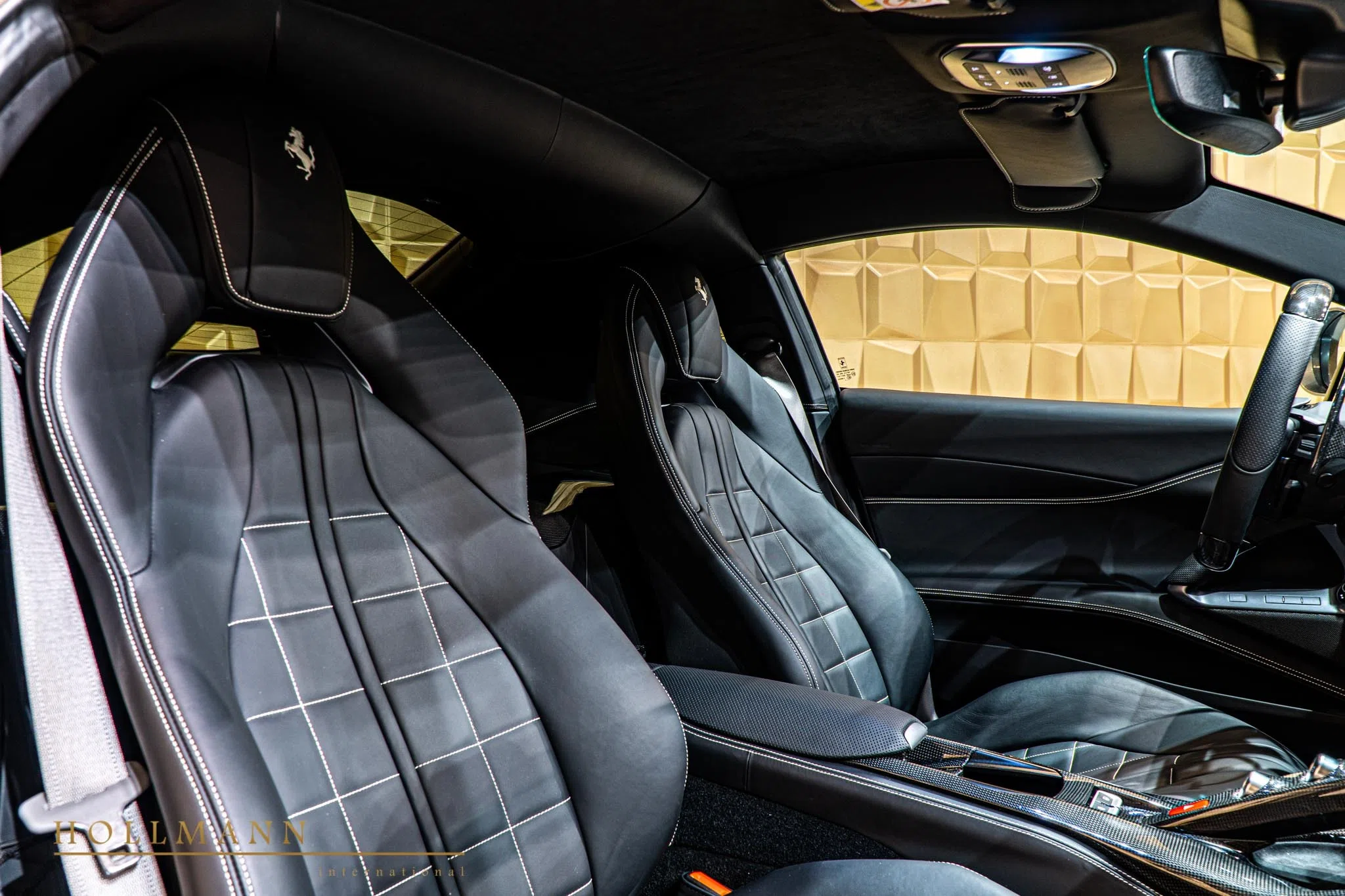 2020 Ferrari 812 Superfast interior, seats, Leather Squared Pattern Black