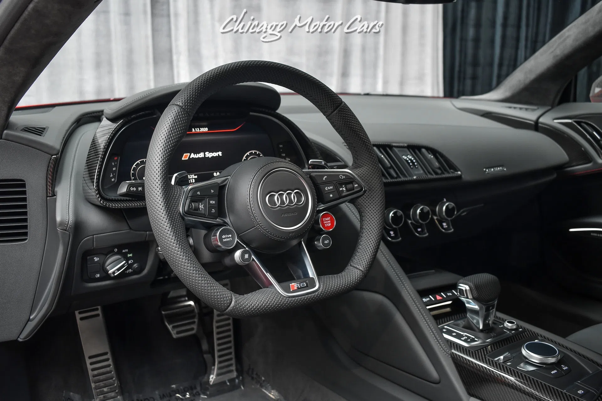 2020 Audi R8 5.2L Quattro V10 Performance Coupe interior, Black Leather