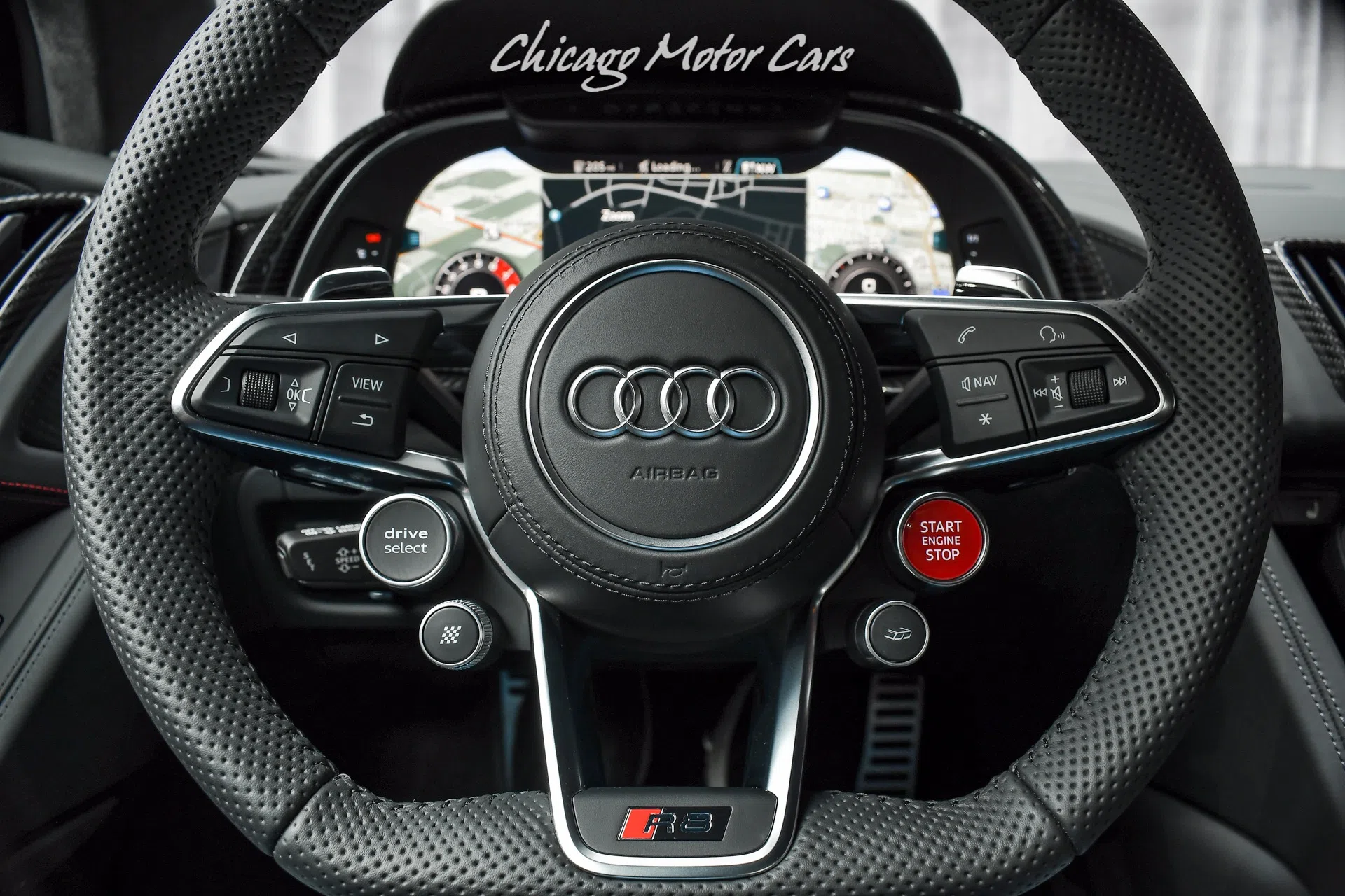 2020 Audi R8 5.2L Quattro V10 Performance Coupe interior, Black Leather