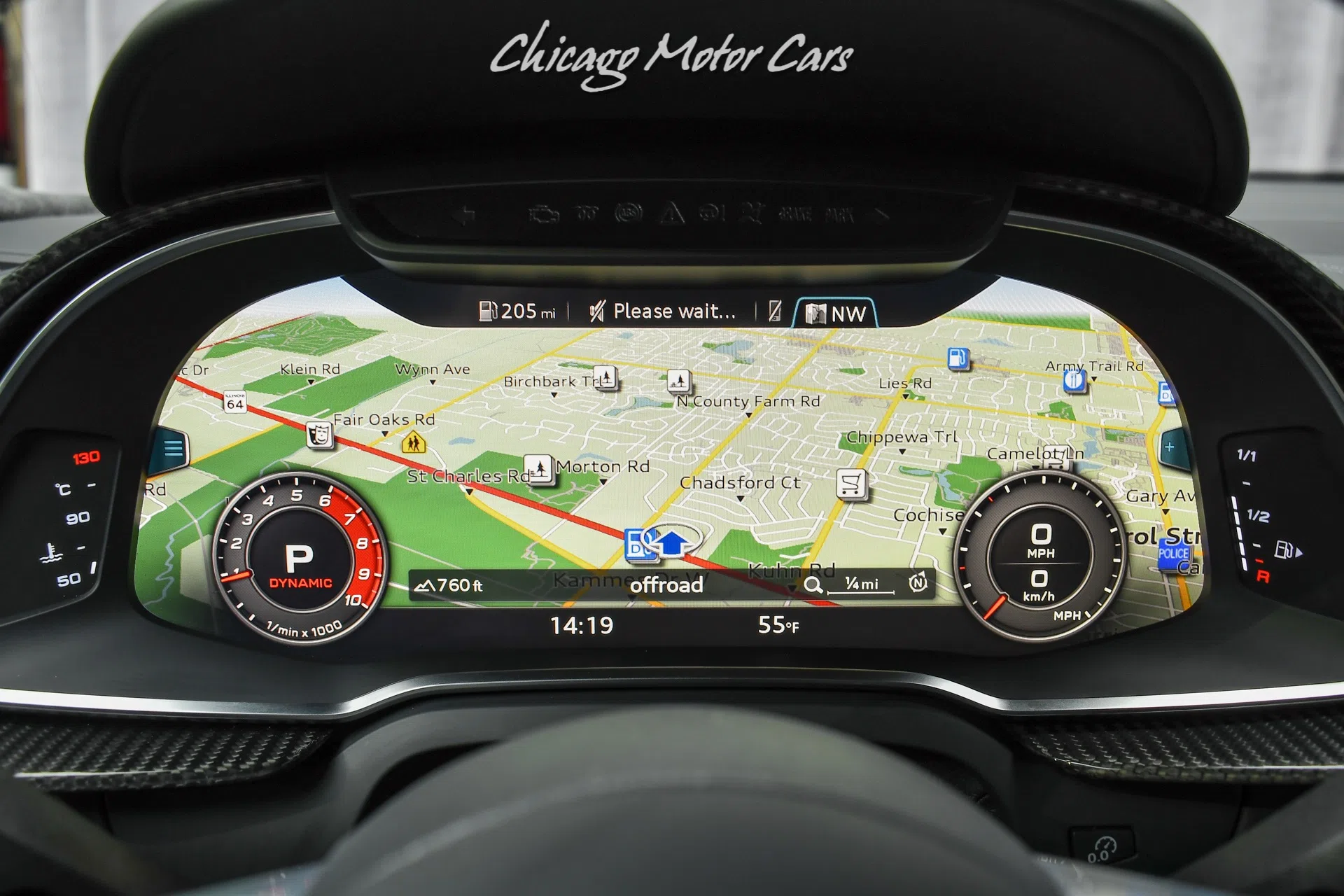2020 Audi R8 5.2L Quattro V10 Performance Coupe interior, Black Leather