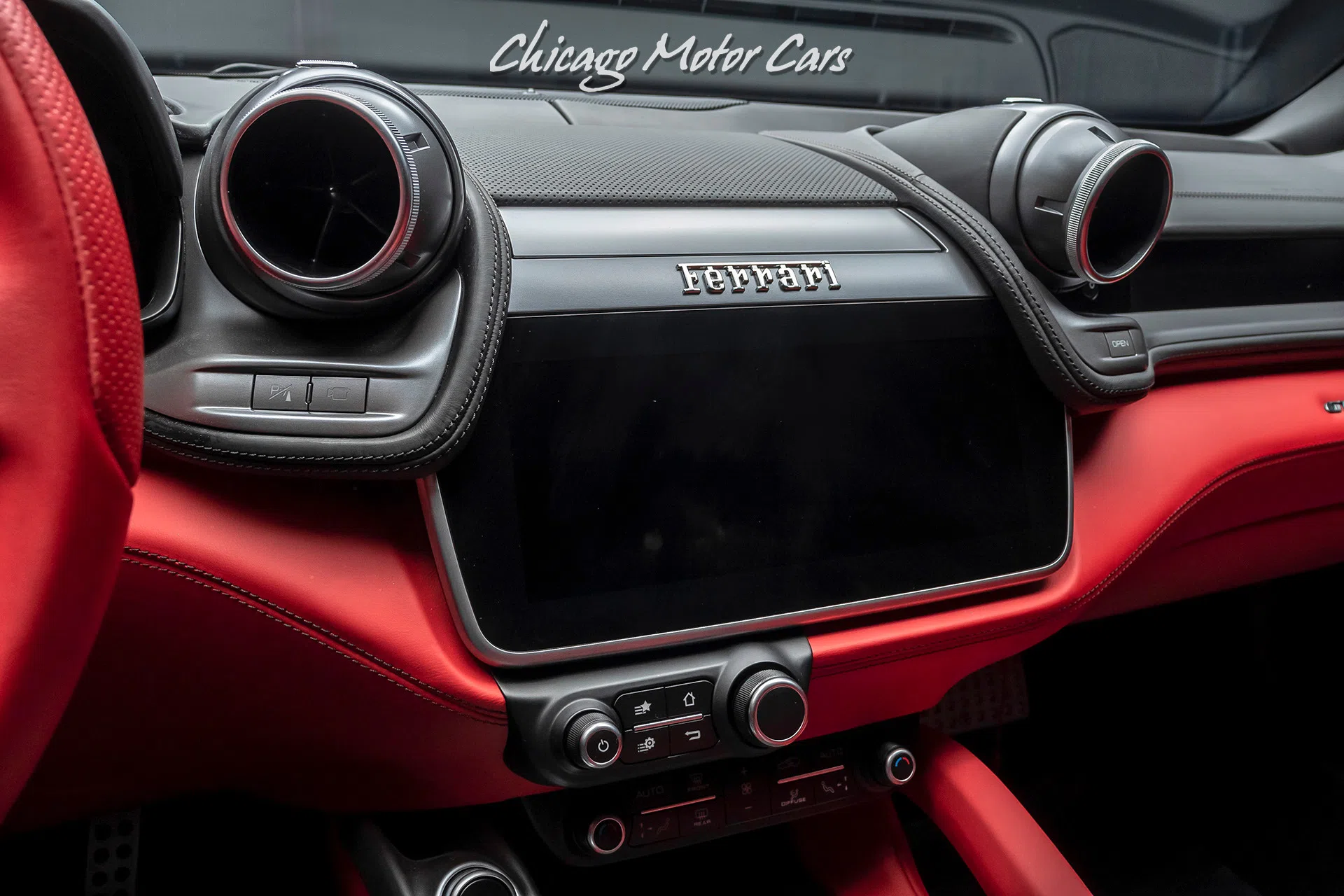 2018 Ferrari GTC4Lusso T Hatchback interior, center console, Rosso Ferrari
