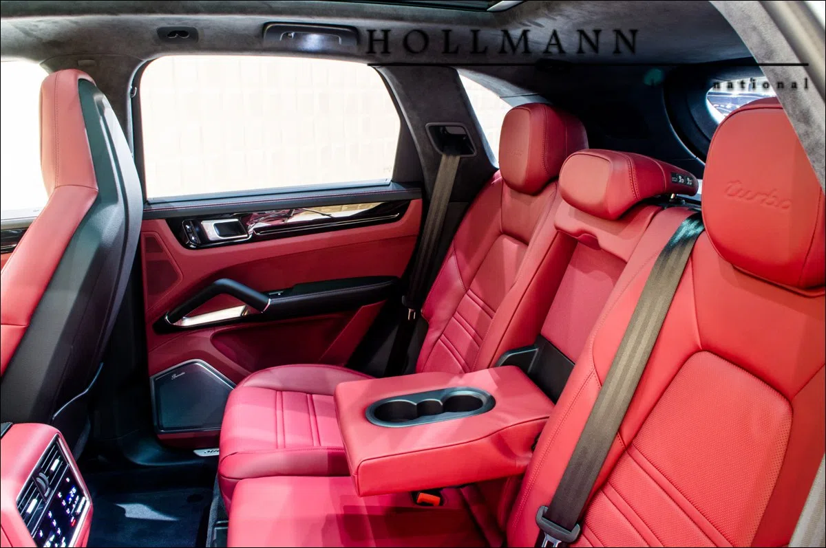 2018 Porsche Cayenne Turbo interior, seats, Lederausstattung in Bi-Color