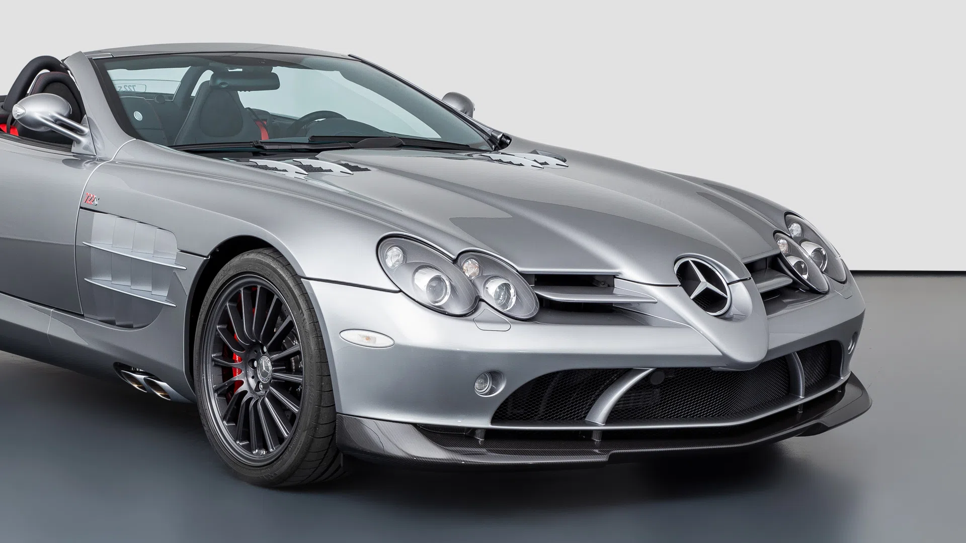 2009 Mercedes-Benz SLR McLaren Edition 722S Roadster for sale, front three-quarter view, Crystal Antimongrey metallic