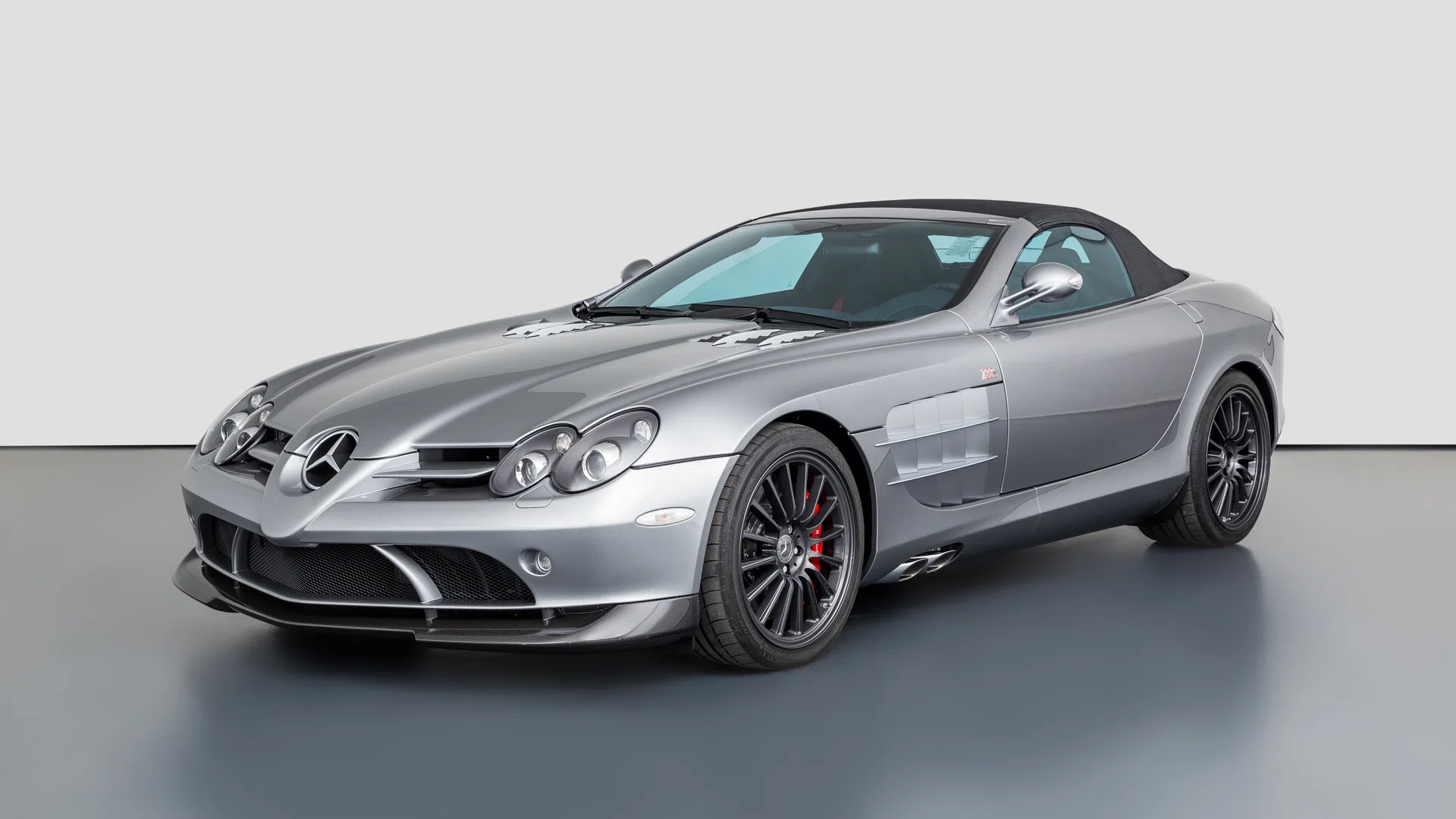 2009 Mercedes-Benz SLR McLaren Edition 722S Roadster for sale, front three-quarter view, Crystal Antimongrey metallic