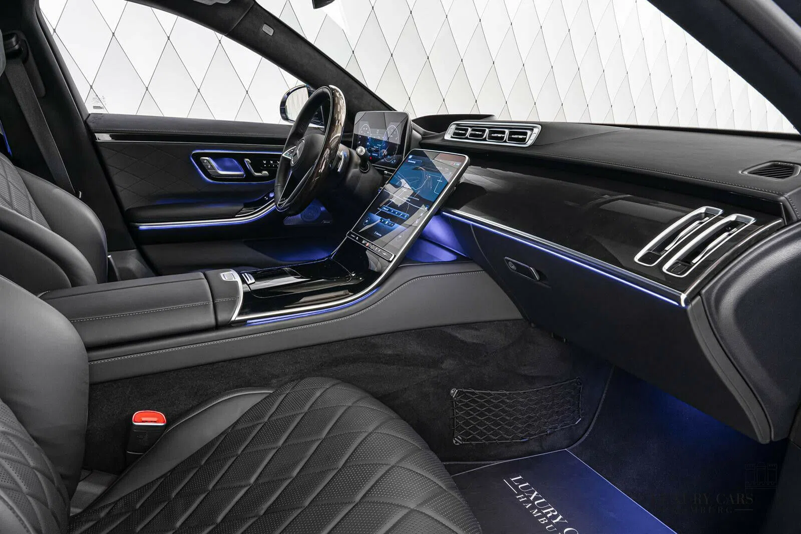 2020 Mercedes-Benz S 500 4MATIC LONG interior, Leather exclusive black