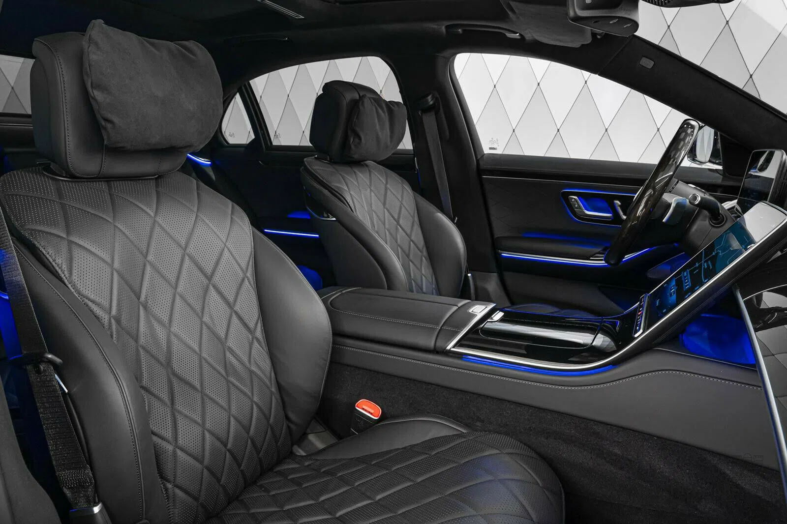 2020 Mercedes-Benz S 500 4MATIC LONG interior, seats, Leather exclusive black