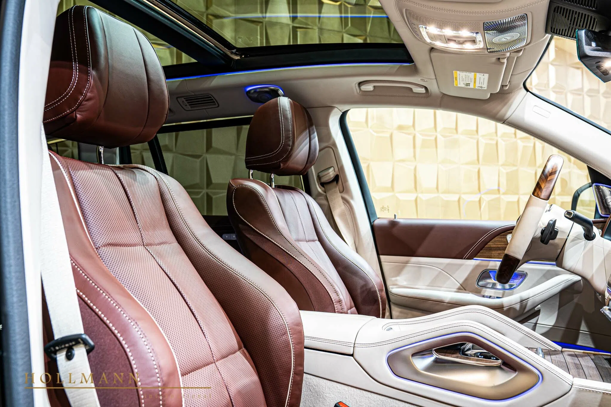2021 Mercedes-Maybach GLS 600 interior, seats, Brown / Beige