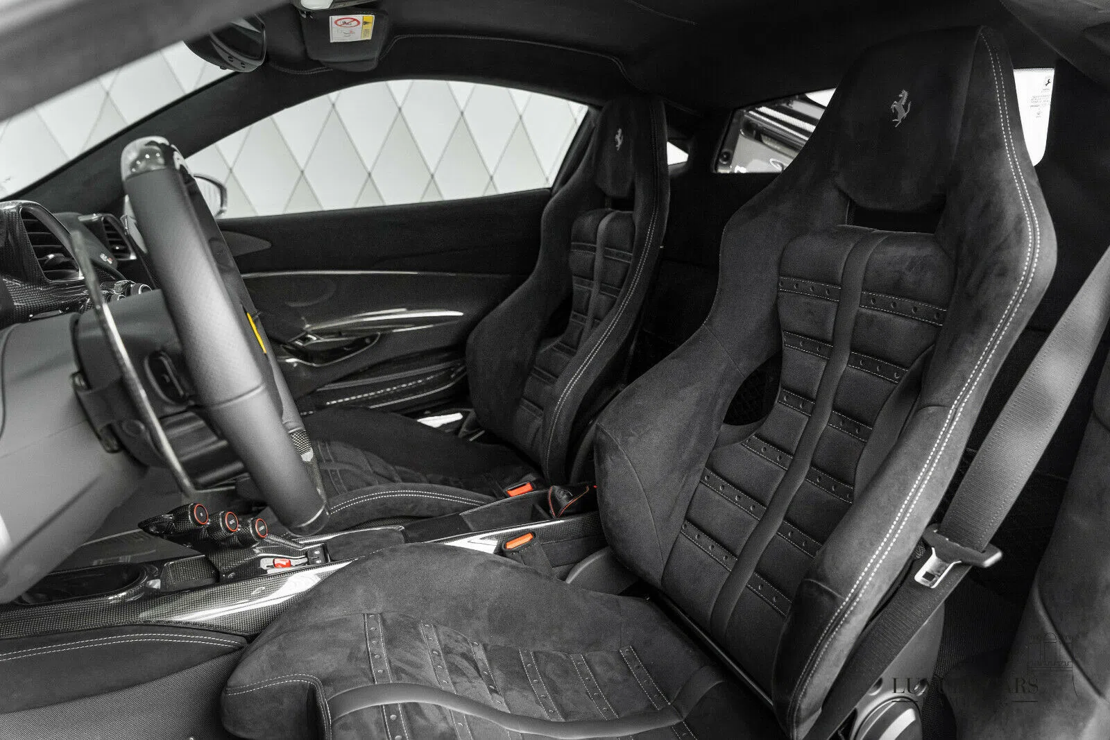 2021 Ferrari 488 Pista interior, seats, Black