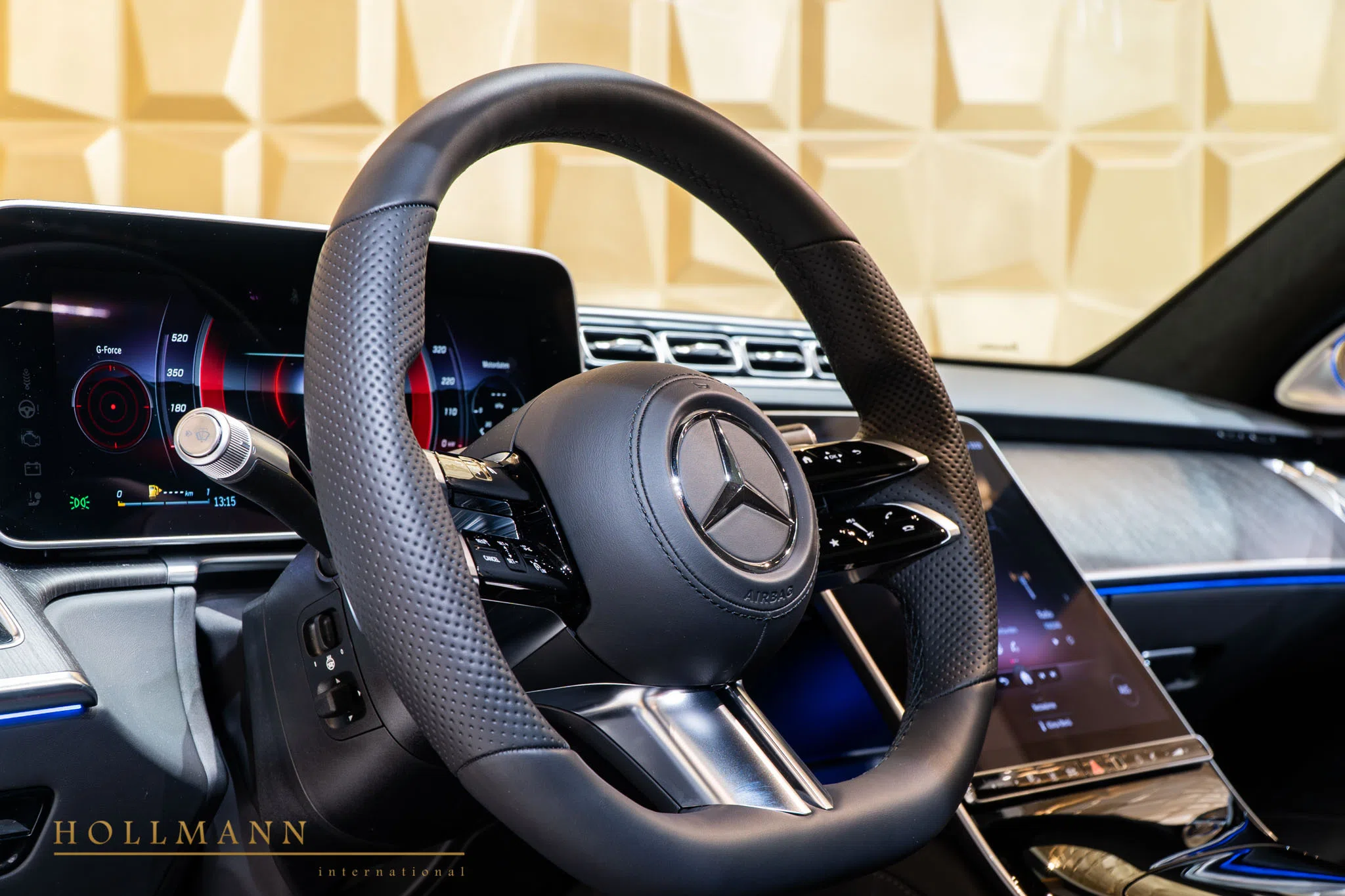 2021 Mercedes-Benz S 500 4M Long interior, steering wheel, Leather Black Anthracite