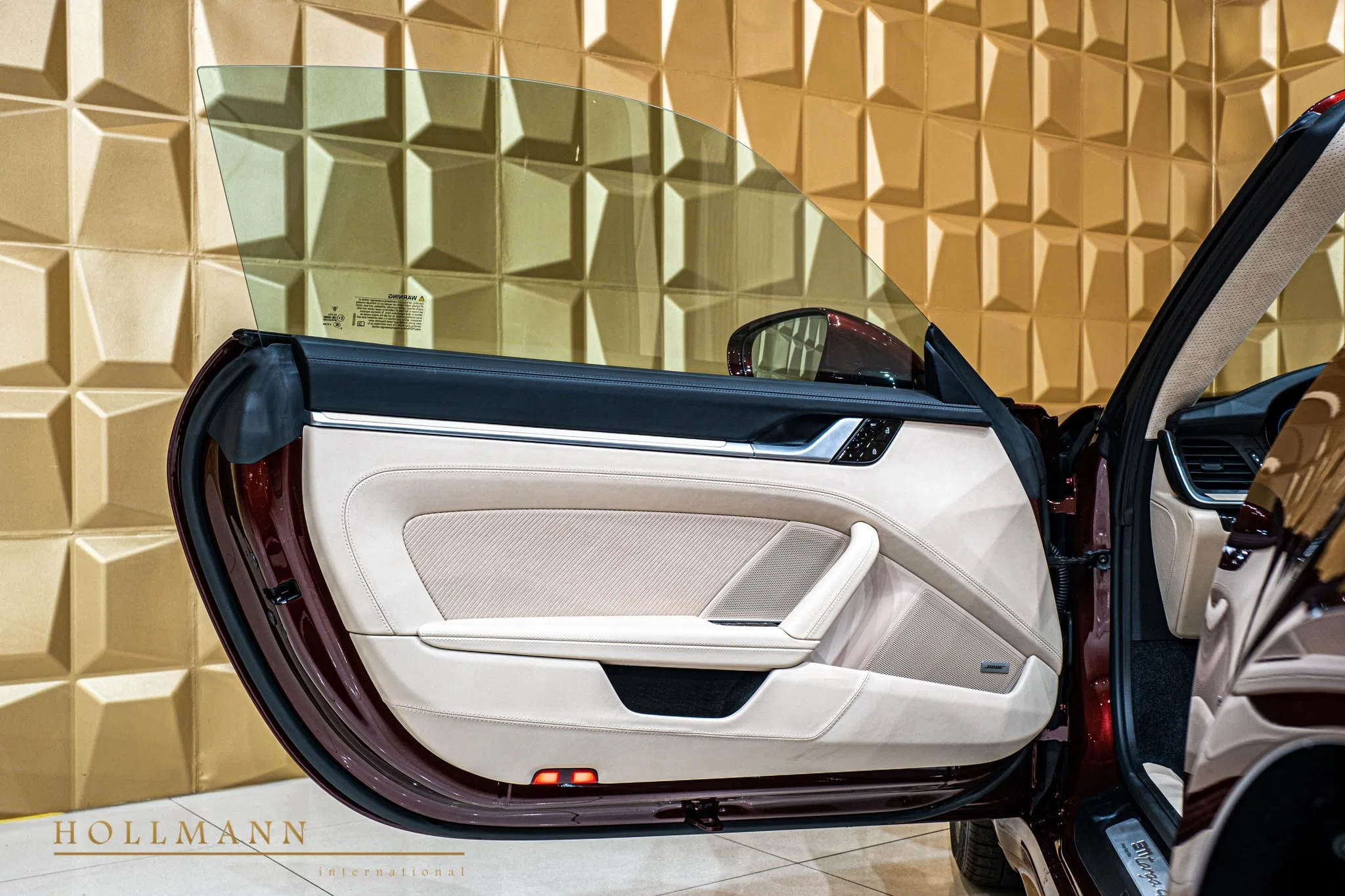 2020 Porsche 911 Targa 4S Heritage Design Edition interior, door panel, Black and Atacama Beige