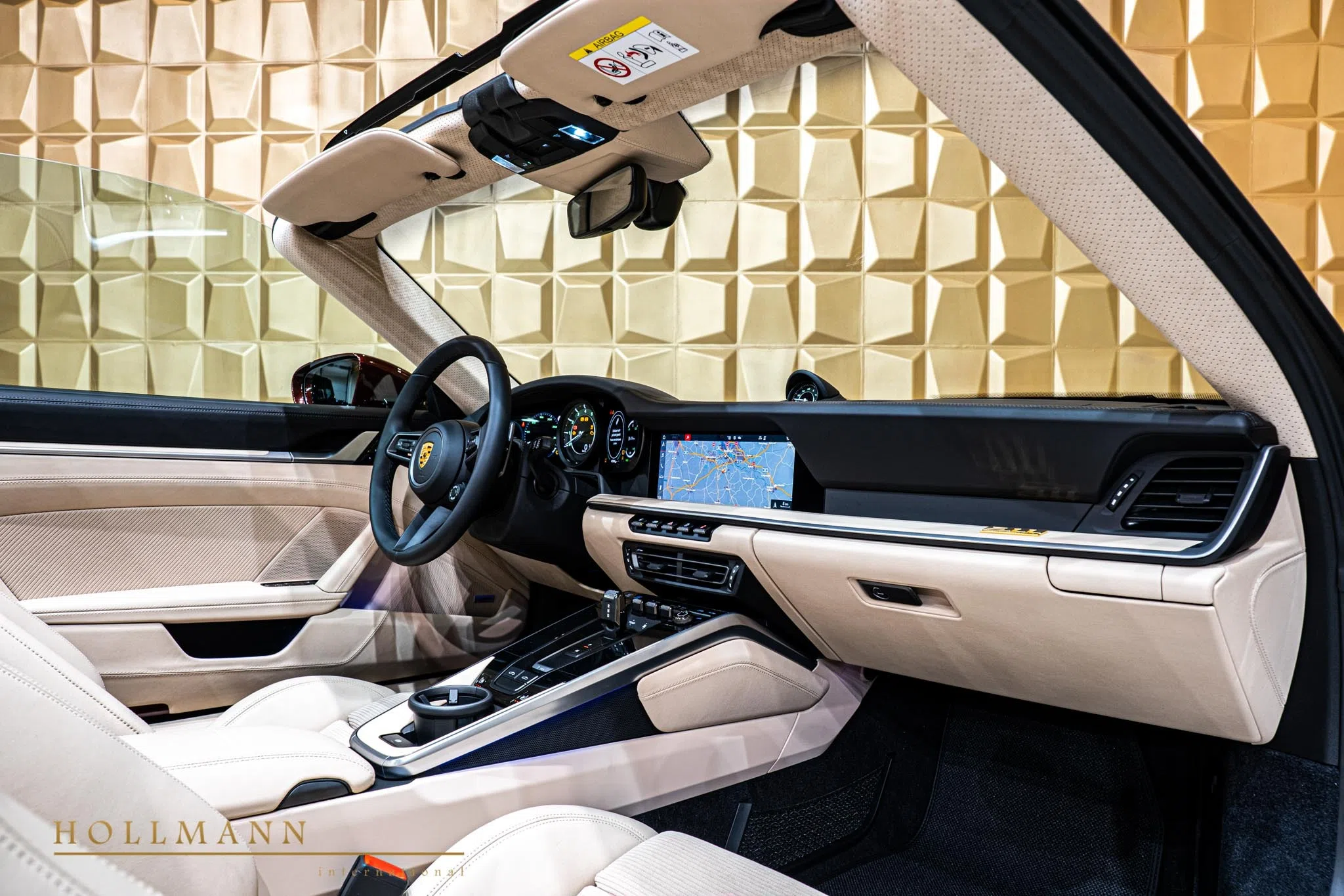 2020 Porsche 911 Targa 4S Heritage Design Edition interior, dashboard, Black and Atacama Beige