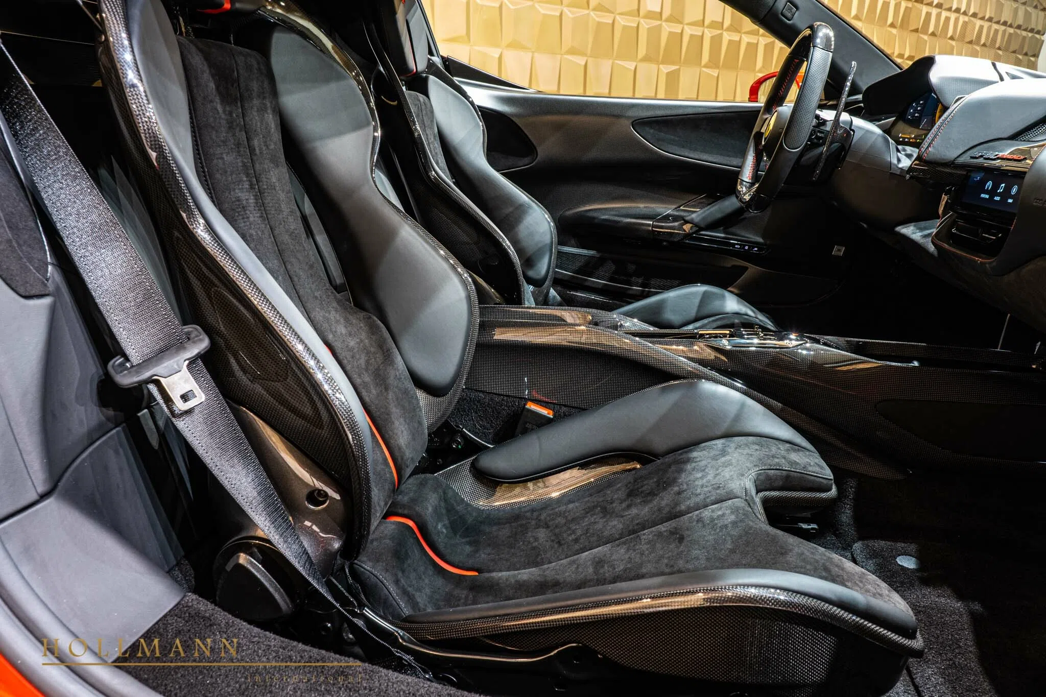 2021 Ferrari SF90 Stradale interior, seats, Leather + Alcantara Black