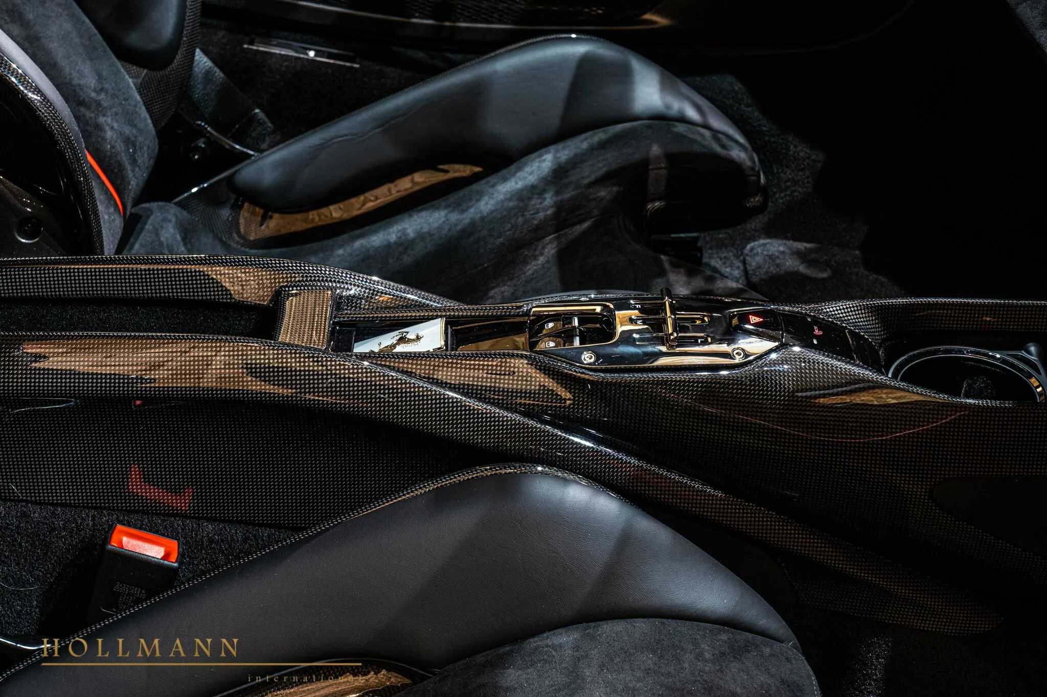 2021 Ferrari SF90 Stradale interior, Leather + Alcantara Black