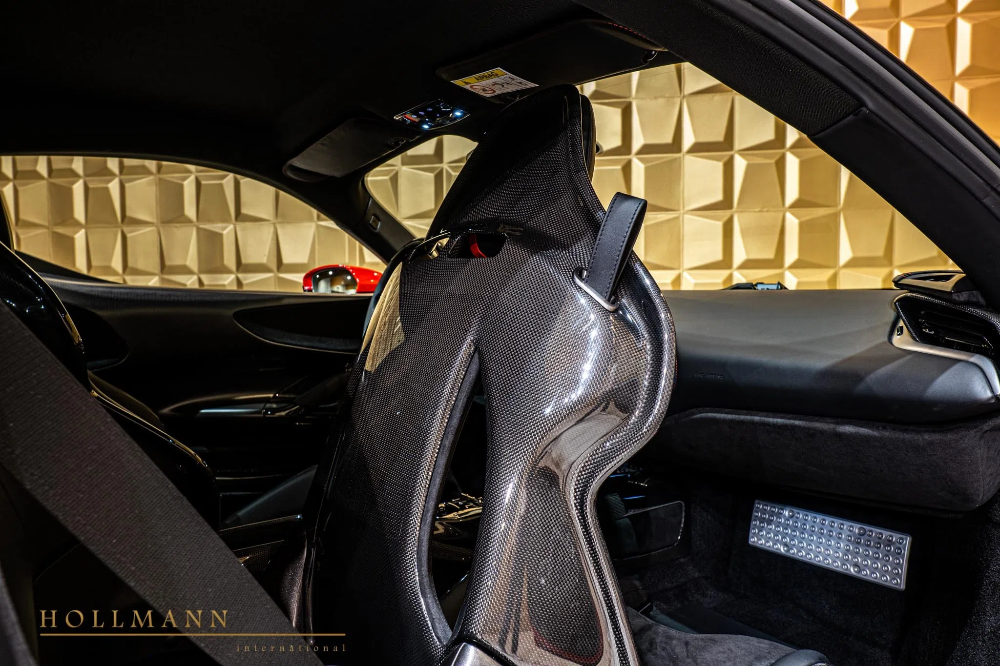 2021 Ferrari SF90 Stradale interior, Leather + Alcantara Black
