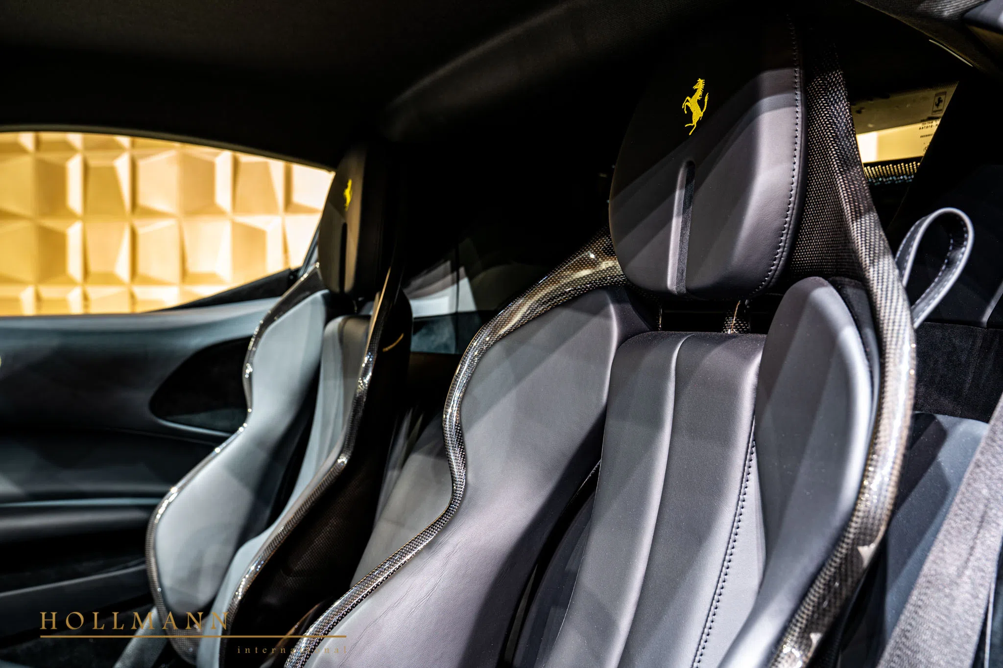 2021 Ferrari SF90 Stradale interior, seats, Leather Black