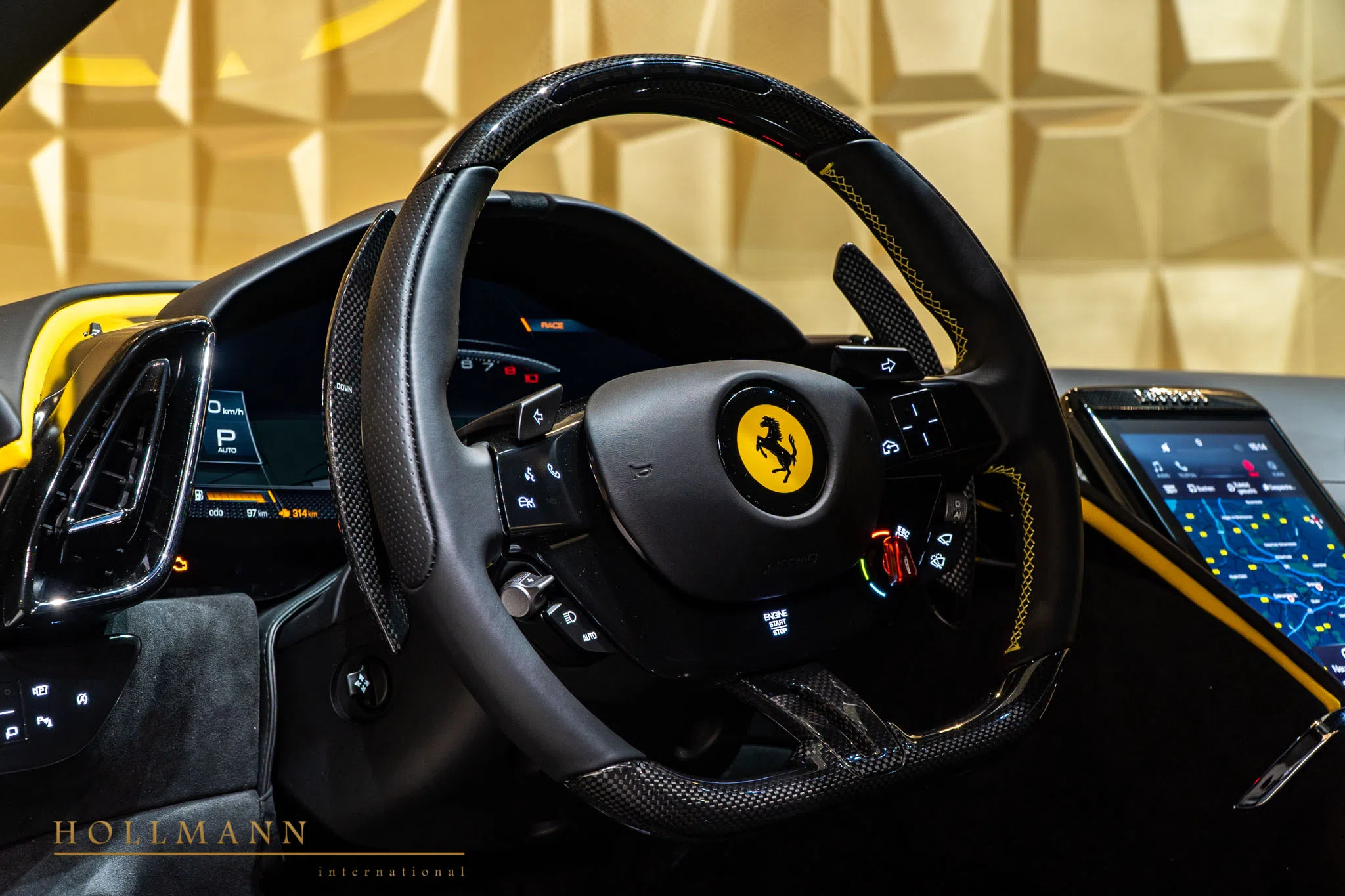 2021 Ferrari Roma interior, Nero Black