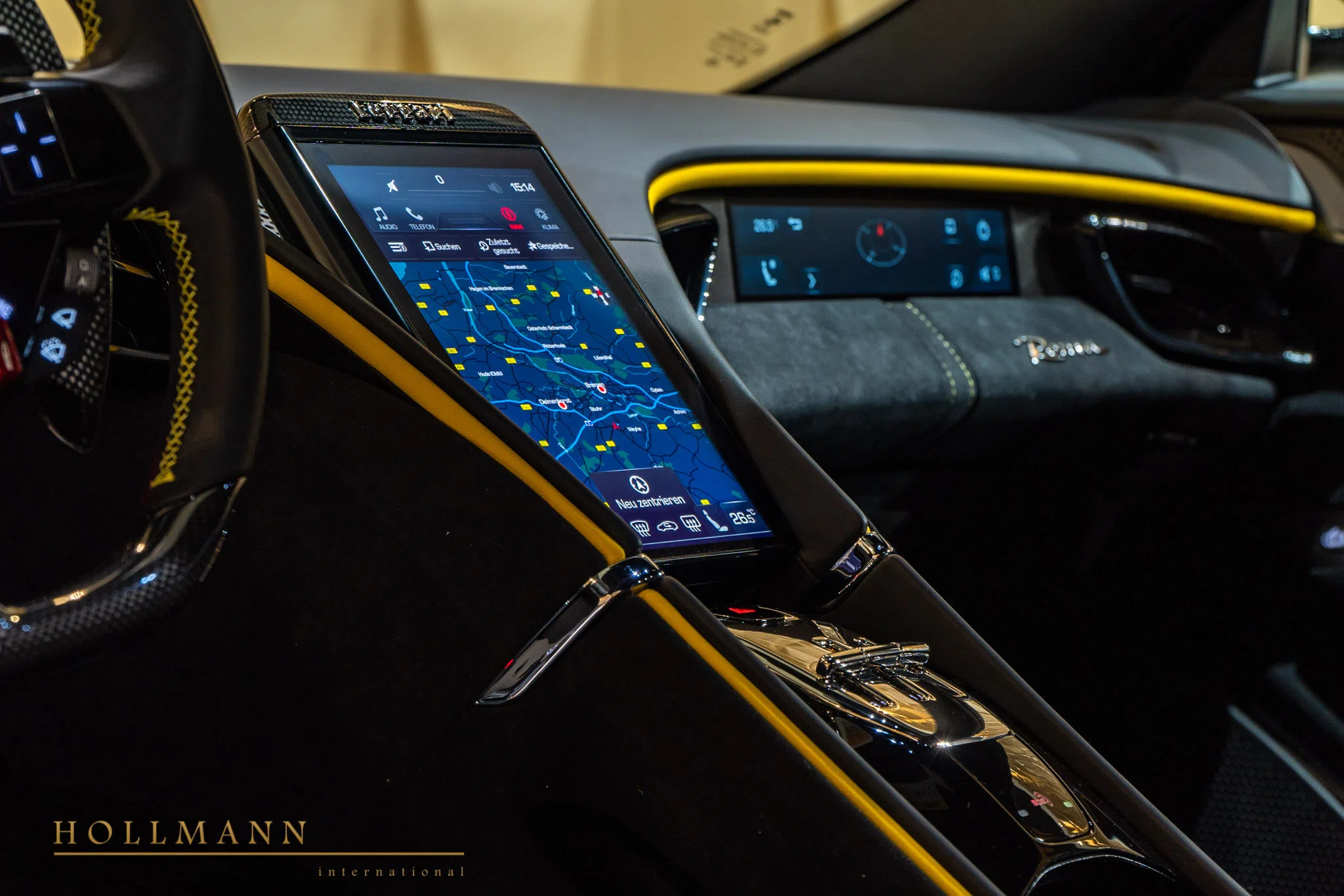 2021 Ferrari Roma interior, dashboard, Nero Black