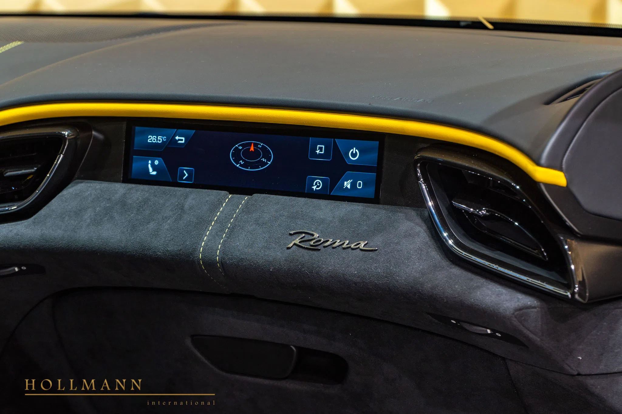 2021 Ferrari Roma interior, Nero Black