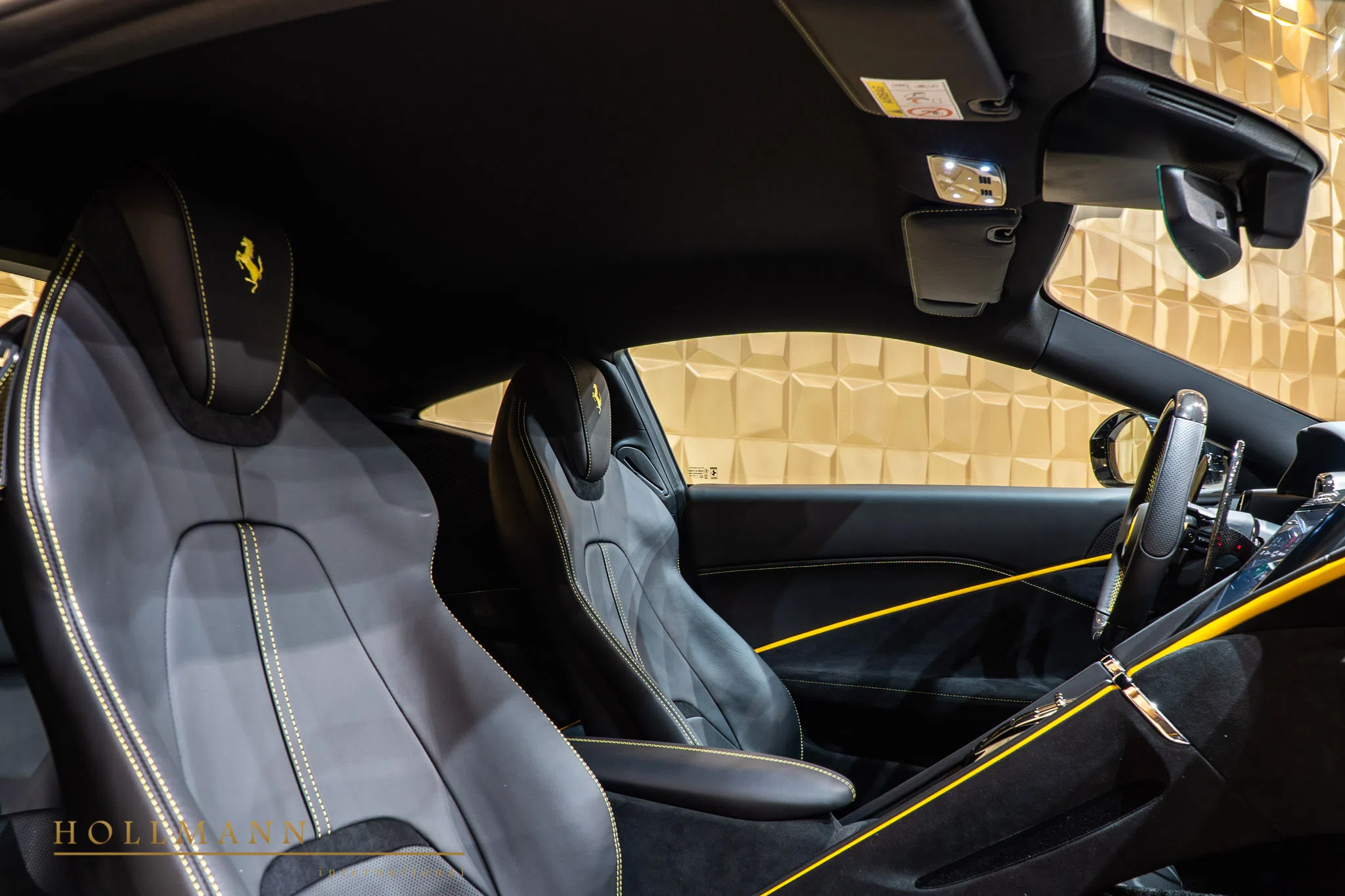 2021 Ferrari Roma interior, seats, Nero Black