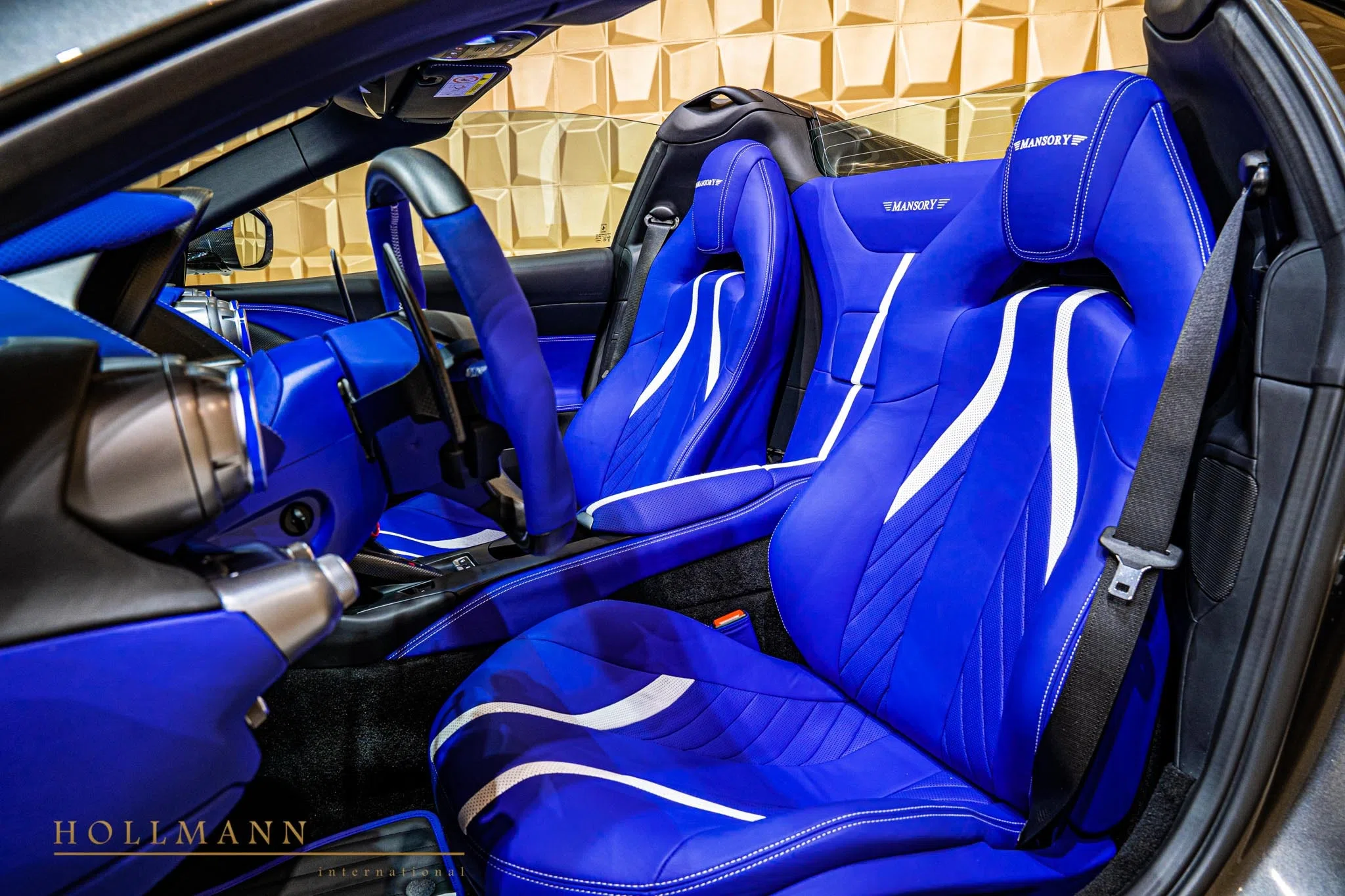 2021 Mansory 812 GTS Stallone interior, seats, MANSORY Royal Blue