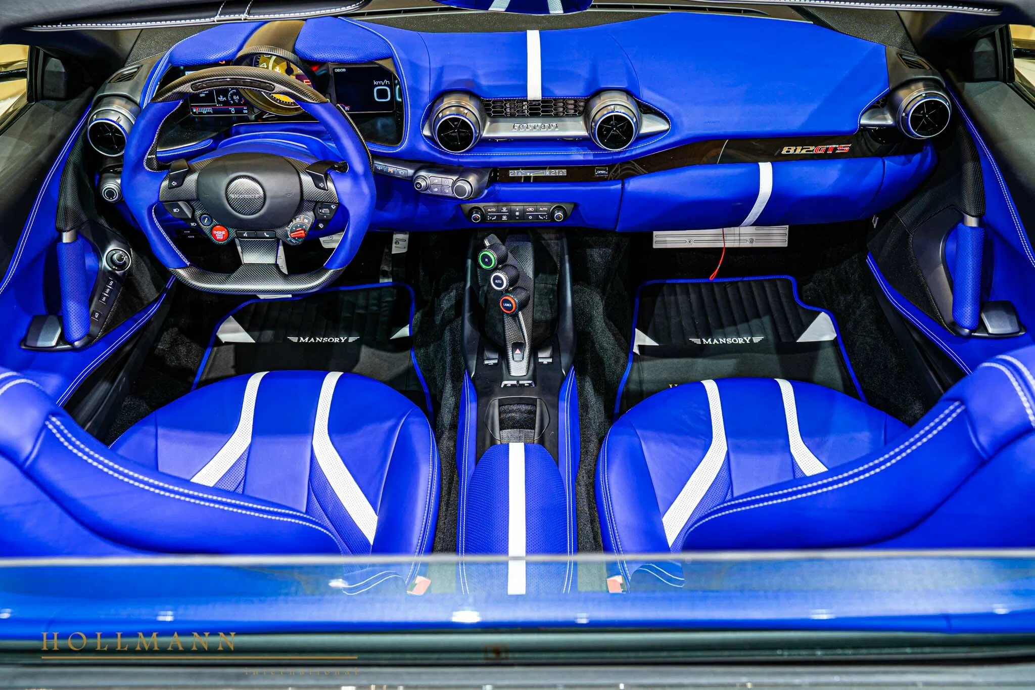 2021 Mansory 812 GTS Stallone interior, MANSORY Royal Blue