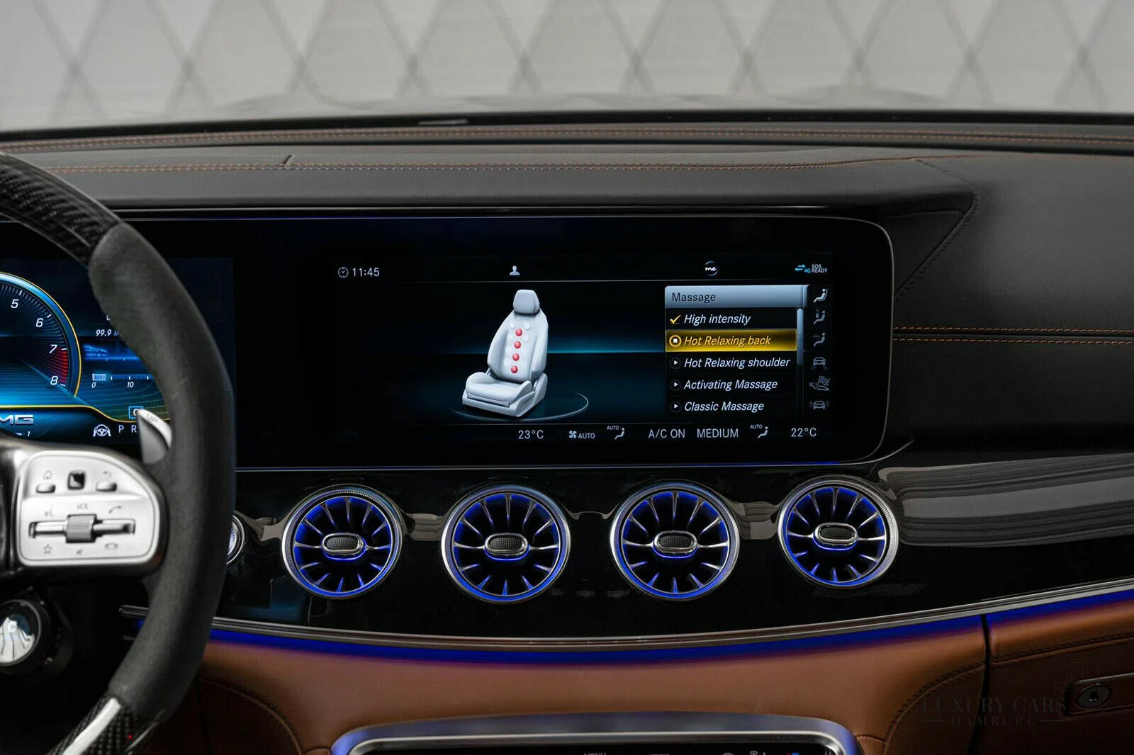 2022 BRABUS GT 700 interior, center console, Grau Metallic